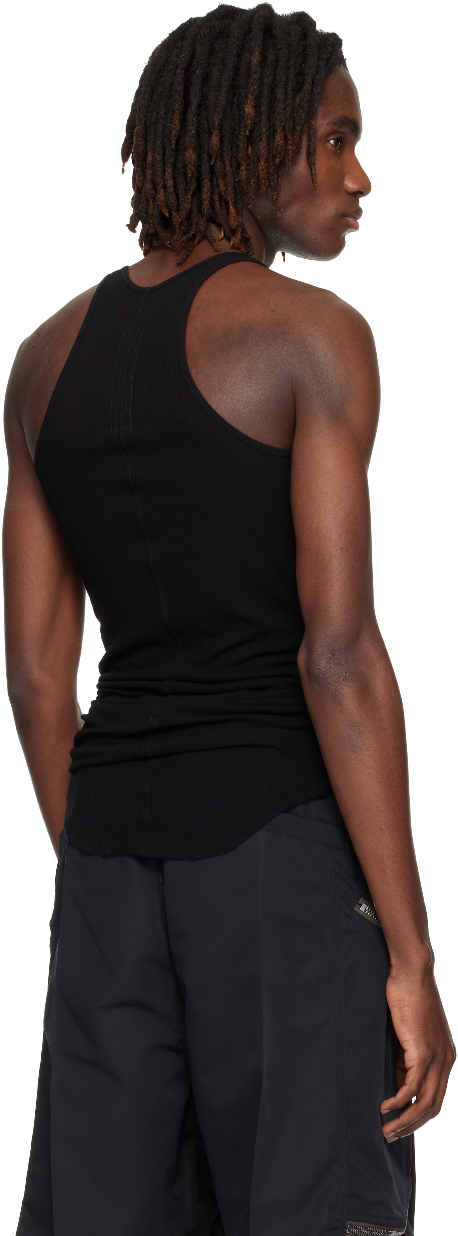 Rick Owens - ブラック Temple Basic リブタンクトップ