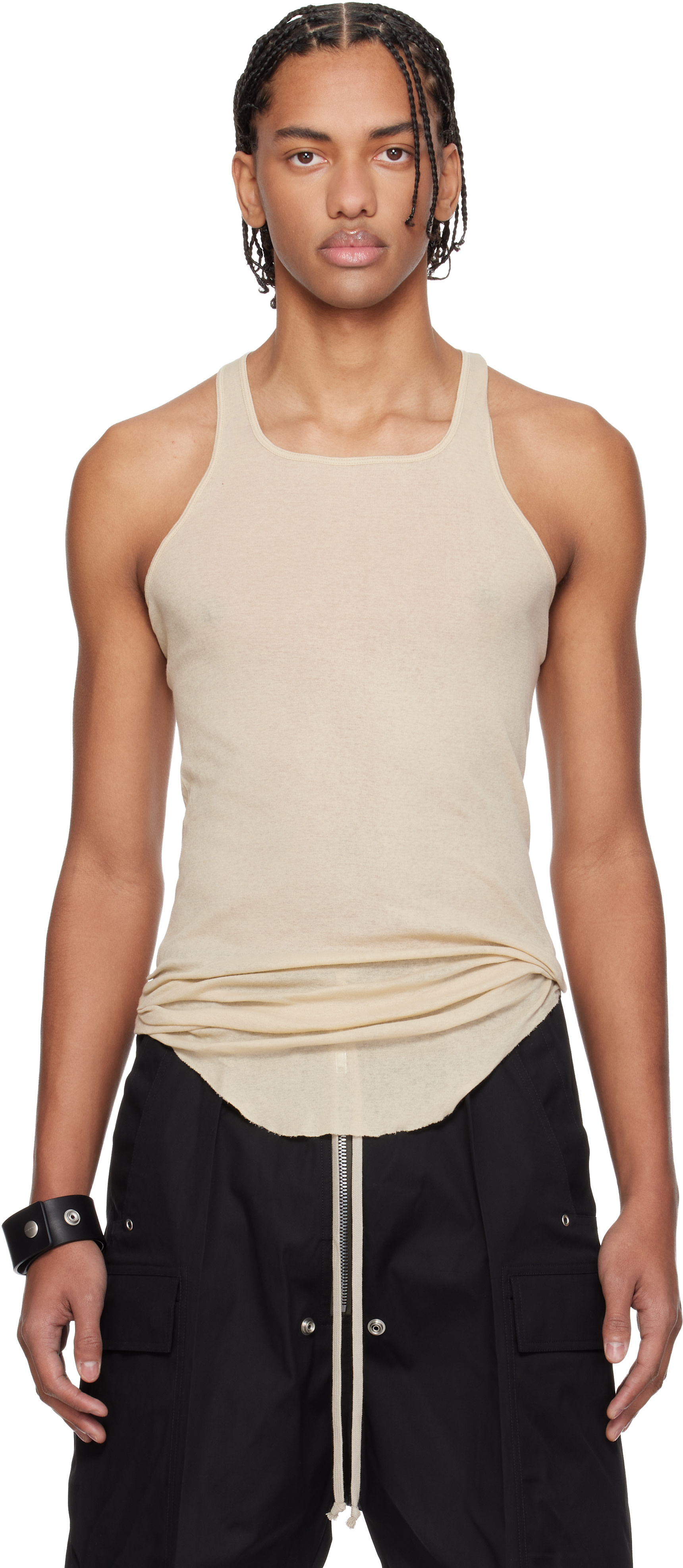 Rick Owens: Off-White Temple Basic Rib Tank Top | SSENSE