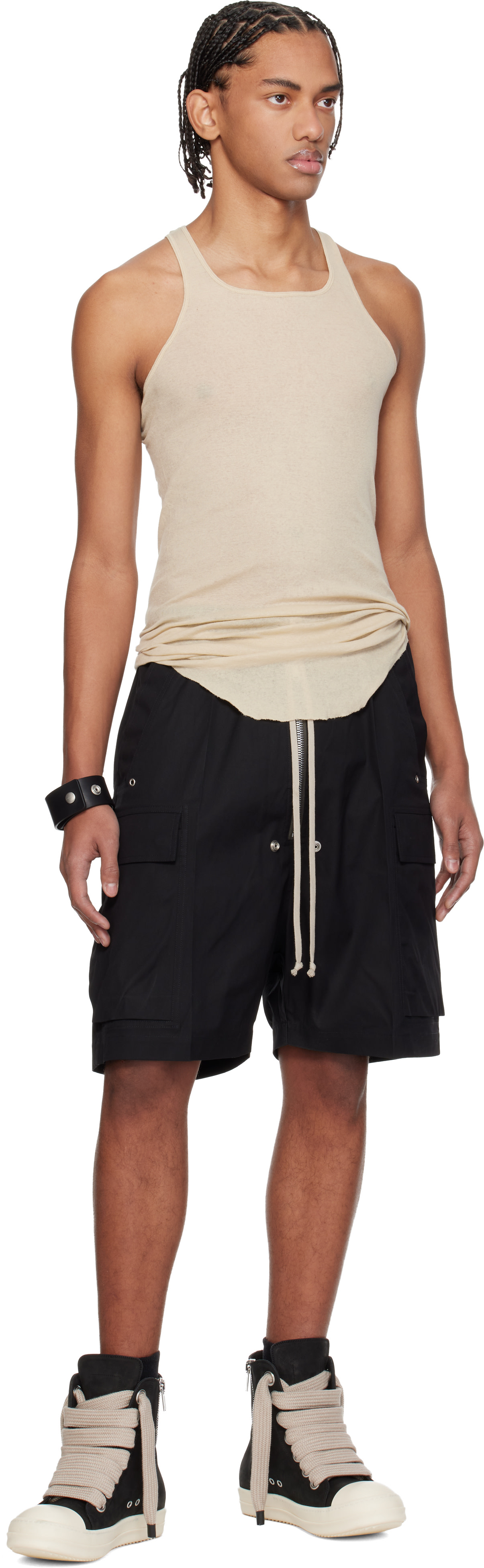 トップス Rick owens rib tank Rick Owens: Off-White Temple Basic Rib Tank Top | SSENSE