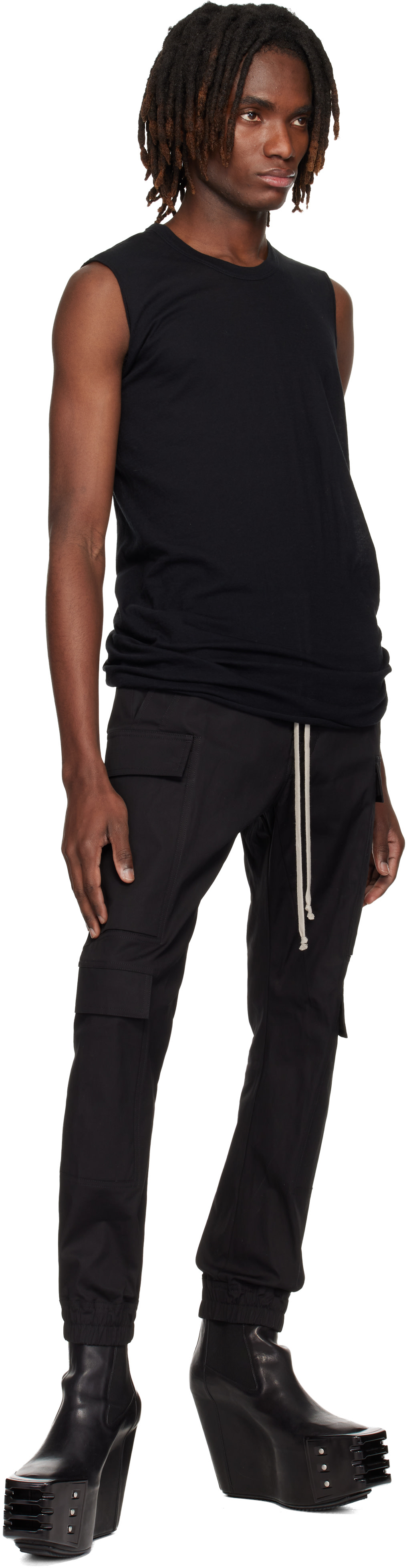 Rick Owens - 블랙 템플 베이직 SL 탱크탑