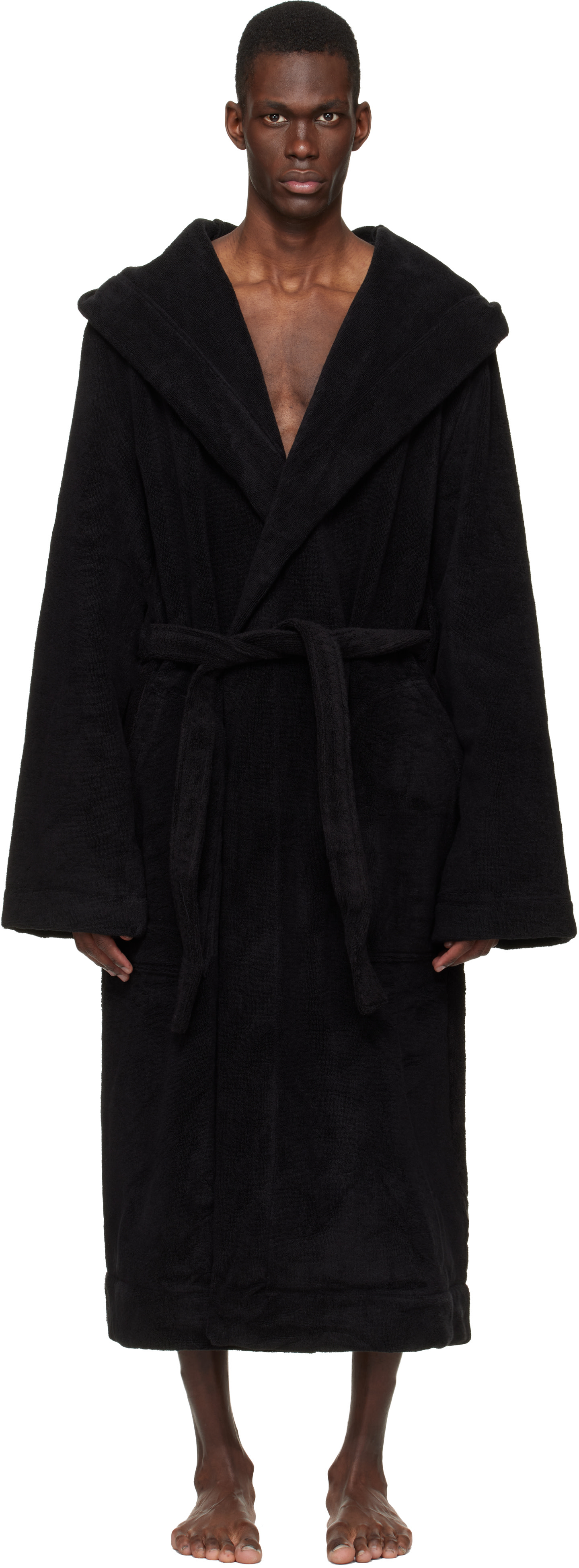 Rick Owens - 블랙 템플 펜타크램 바스 가운