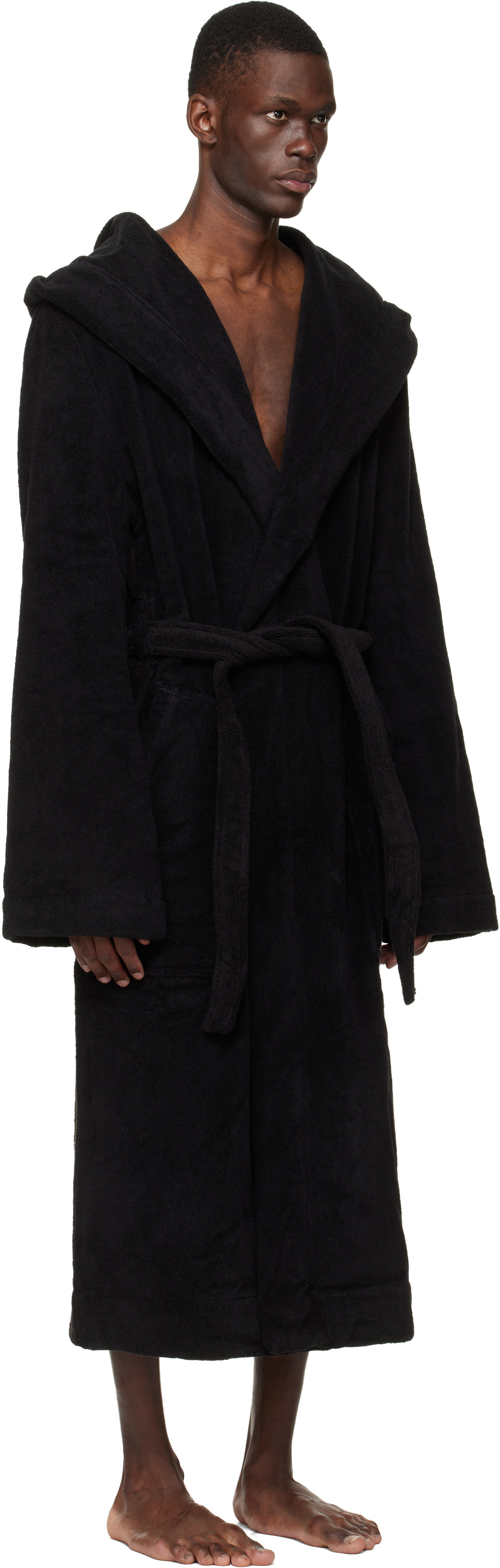 Rick Owens - 블랙 템플 펜타크램 바스 가운