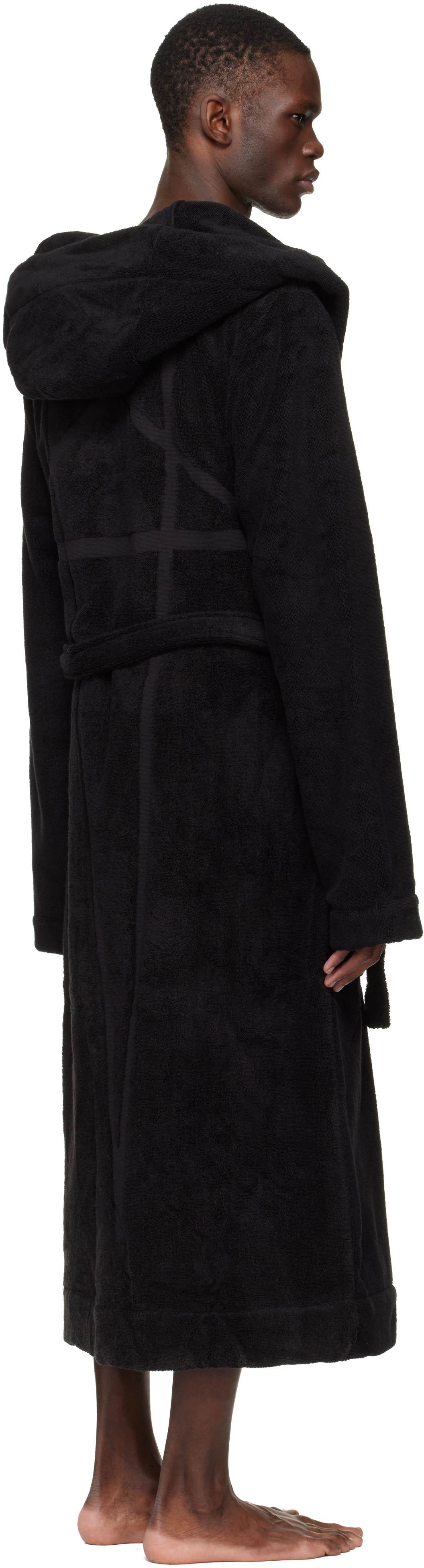 Rick Owens - 블랙 템플 펜타크램 바스 가운