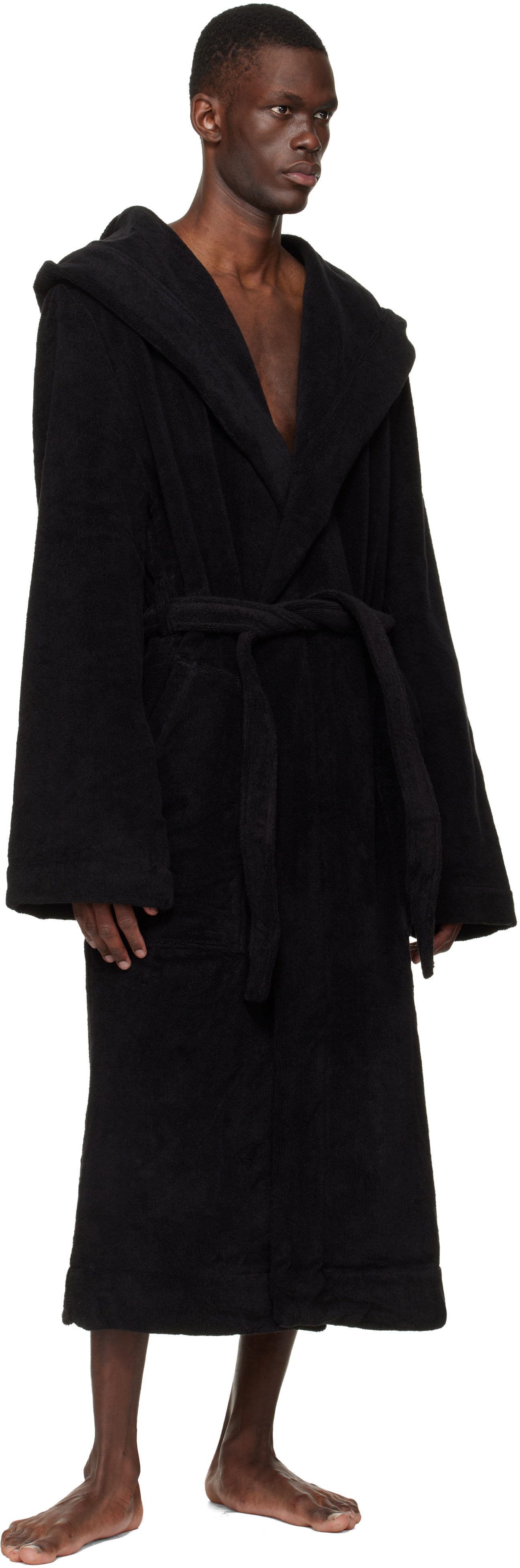 Rick Owens - 블랙 템플 펜타크램 바스 가운