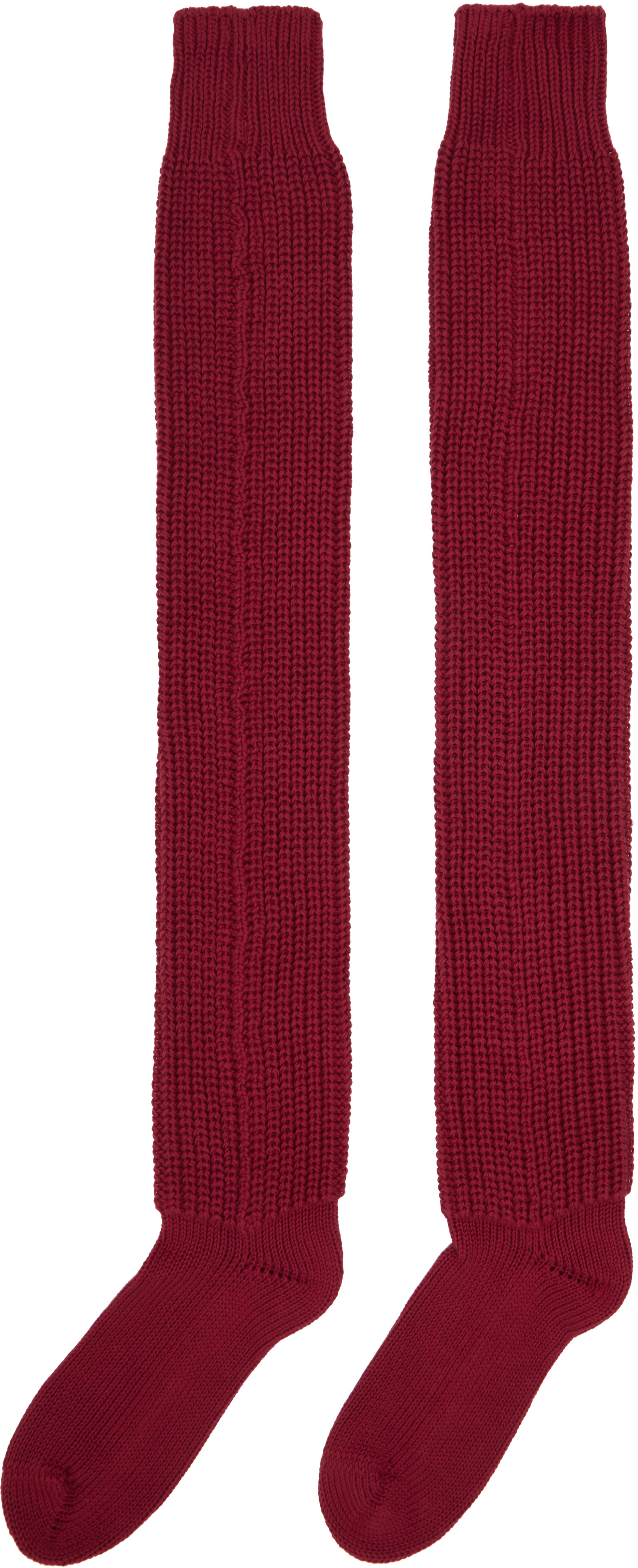 Rick Owens: Moncler + Rick Owens Red Hiking Socks | SSENSE