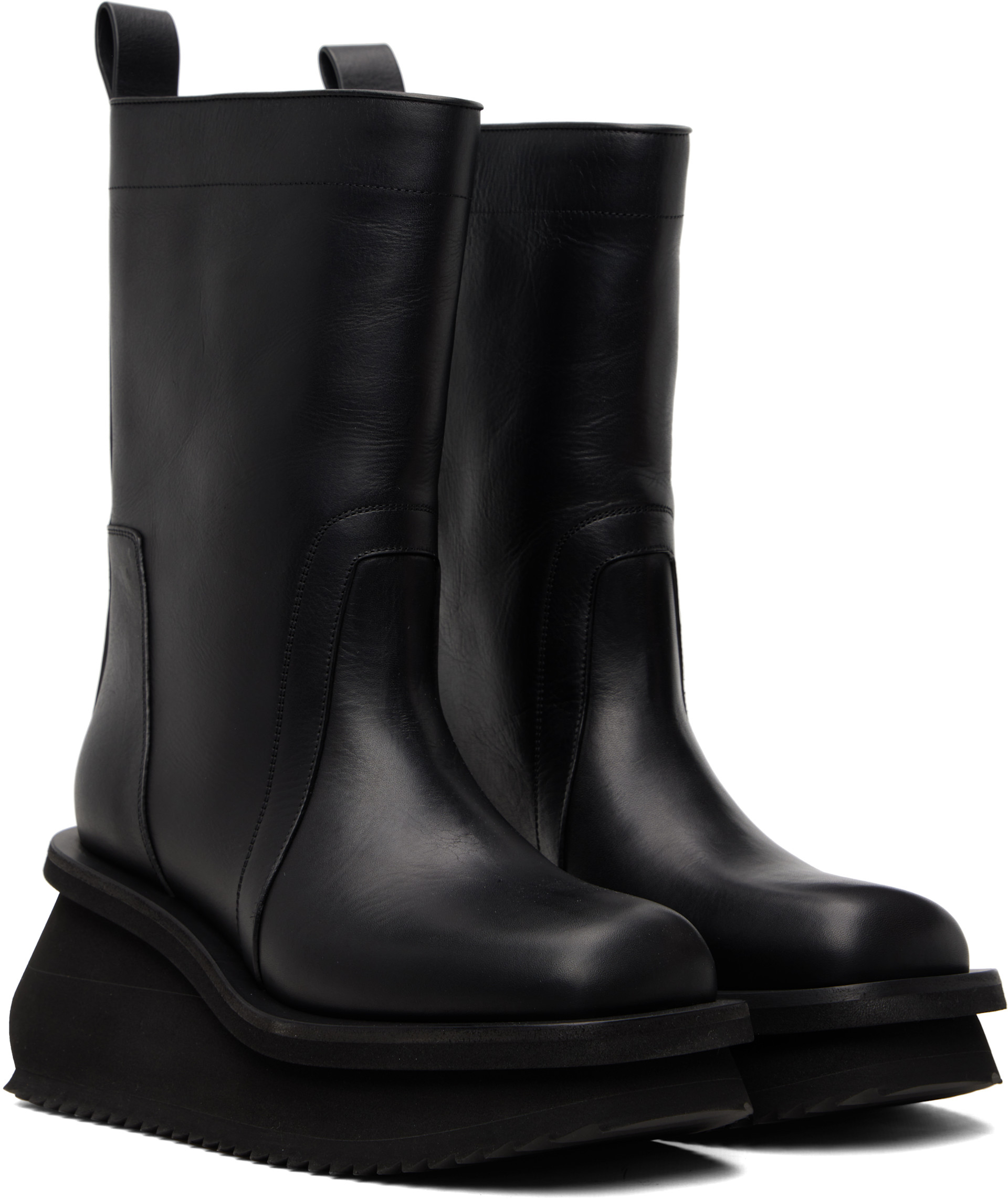 Rick Owens - Black Low Factory Pull On Chelsea Boots