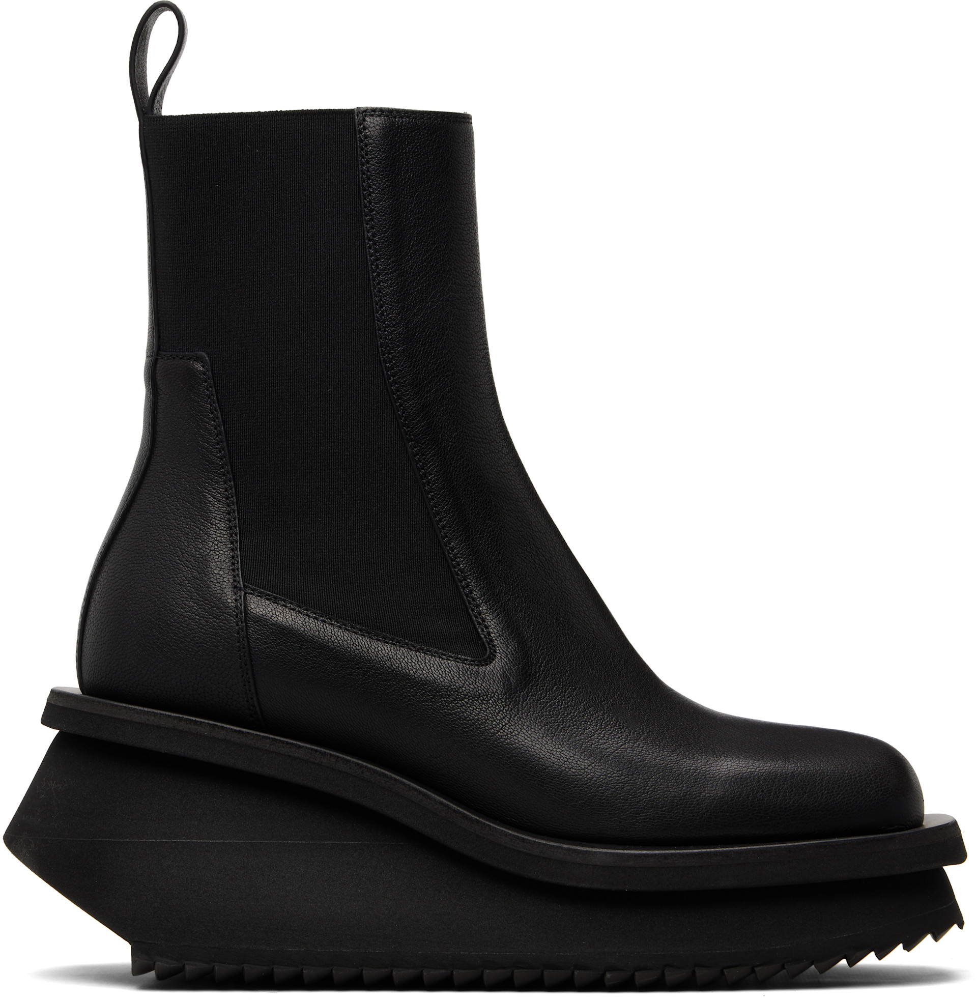 Rick Owens: ブラック Temple Low Factory Beatle チェルシーブーツ