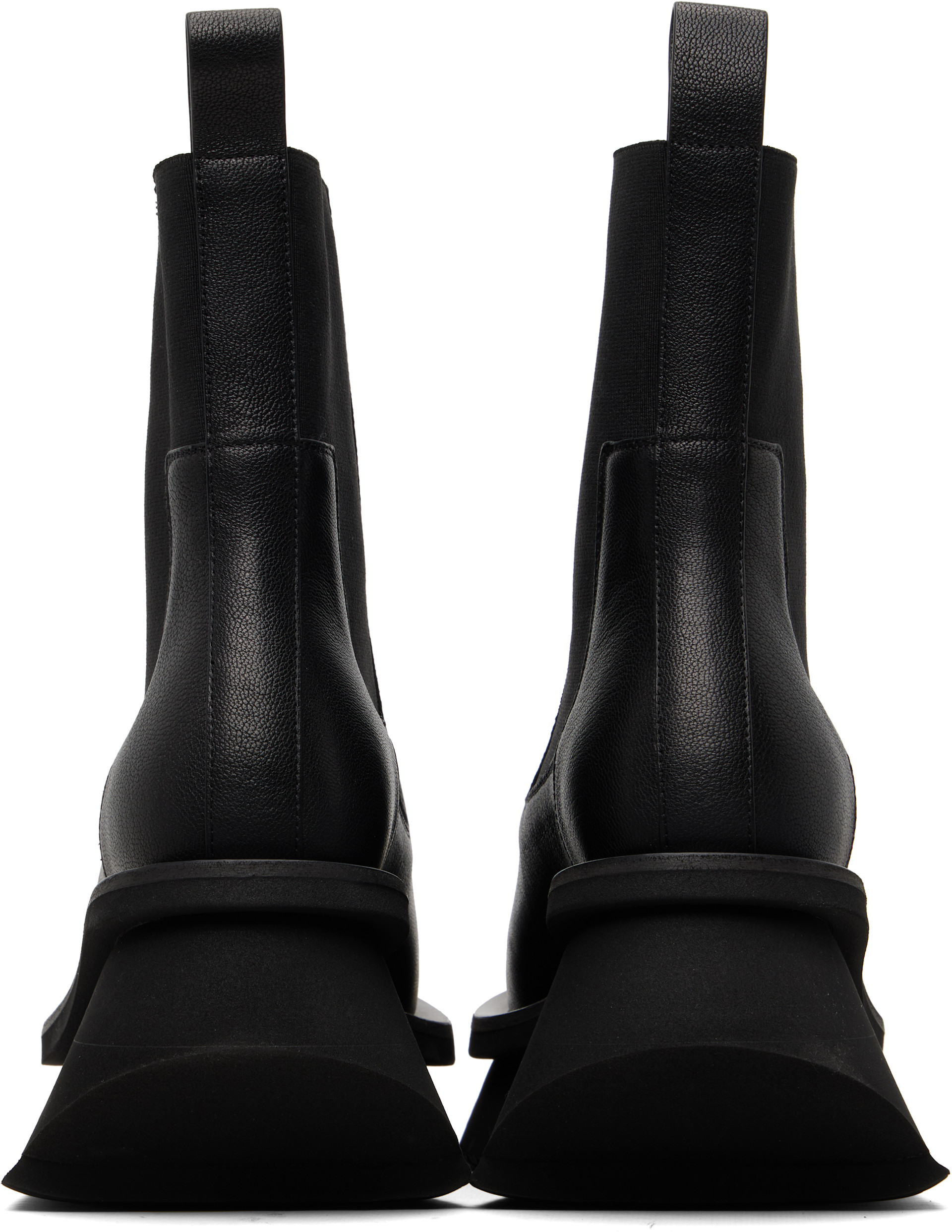 Rick Owens: Black Temple Low Factory Beatle Chelsea Boots | SSENSE