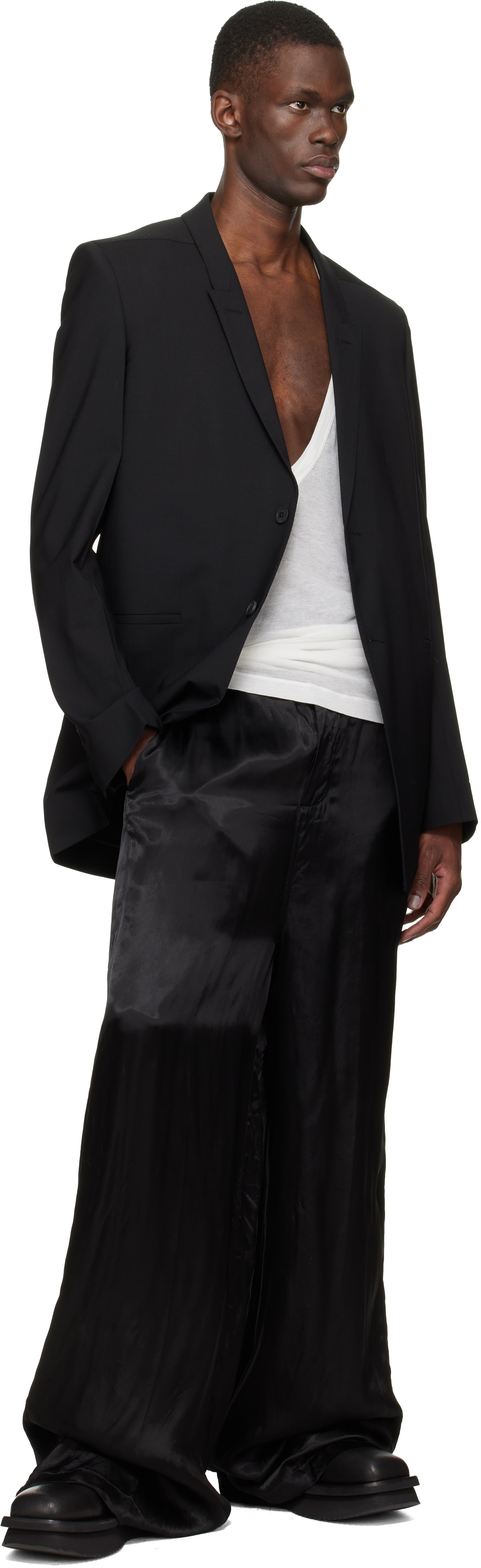 Rick Owens: Black Temple Low Factory Beatle Chelsea Boots | SSENSE