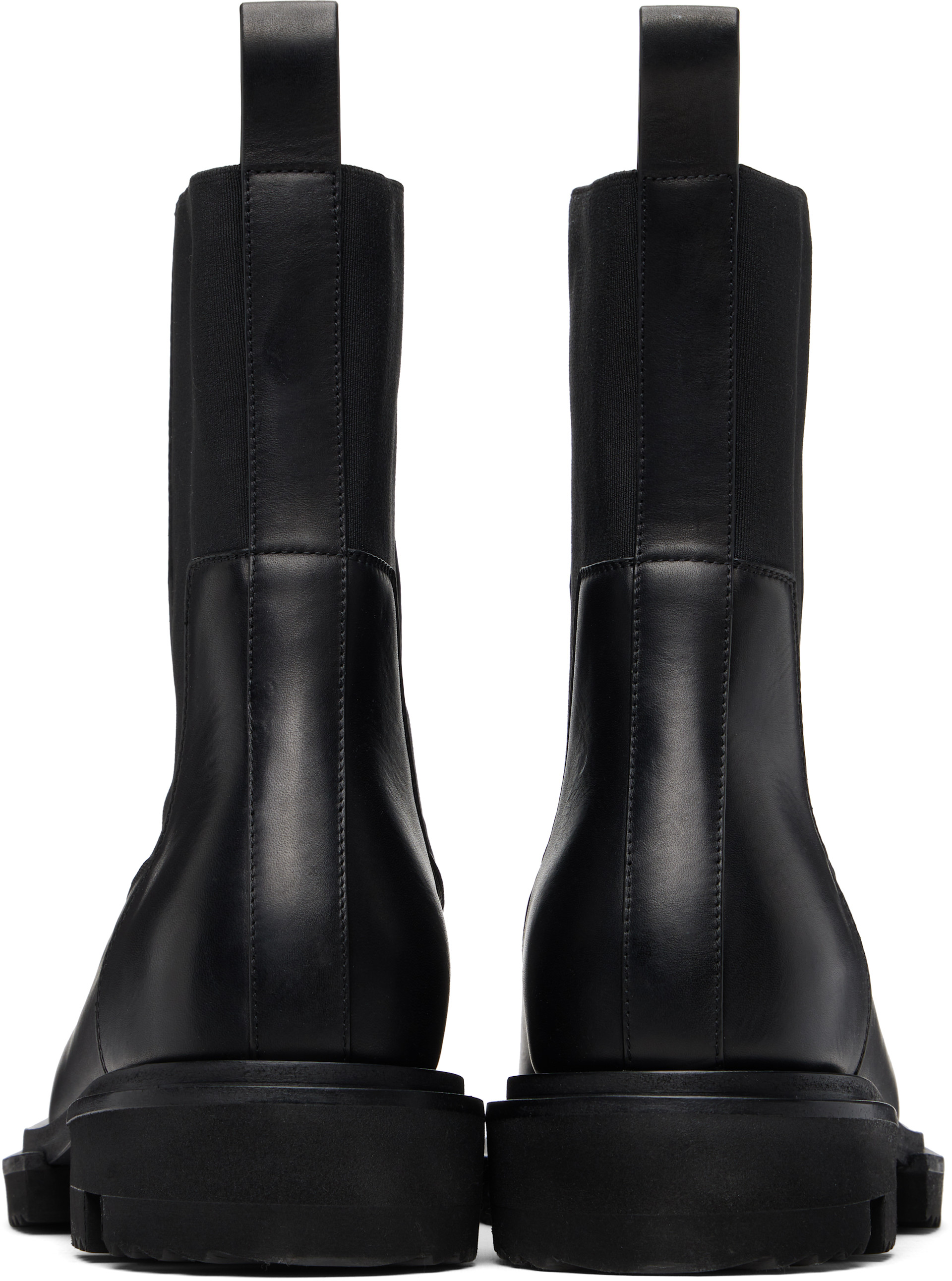 Rick Owens: ブラック Temple Beatle Gabe チェルシーブーツ | SSENSE 日本