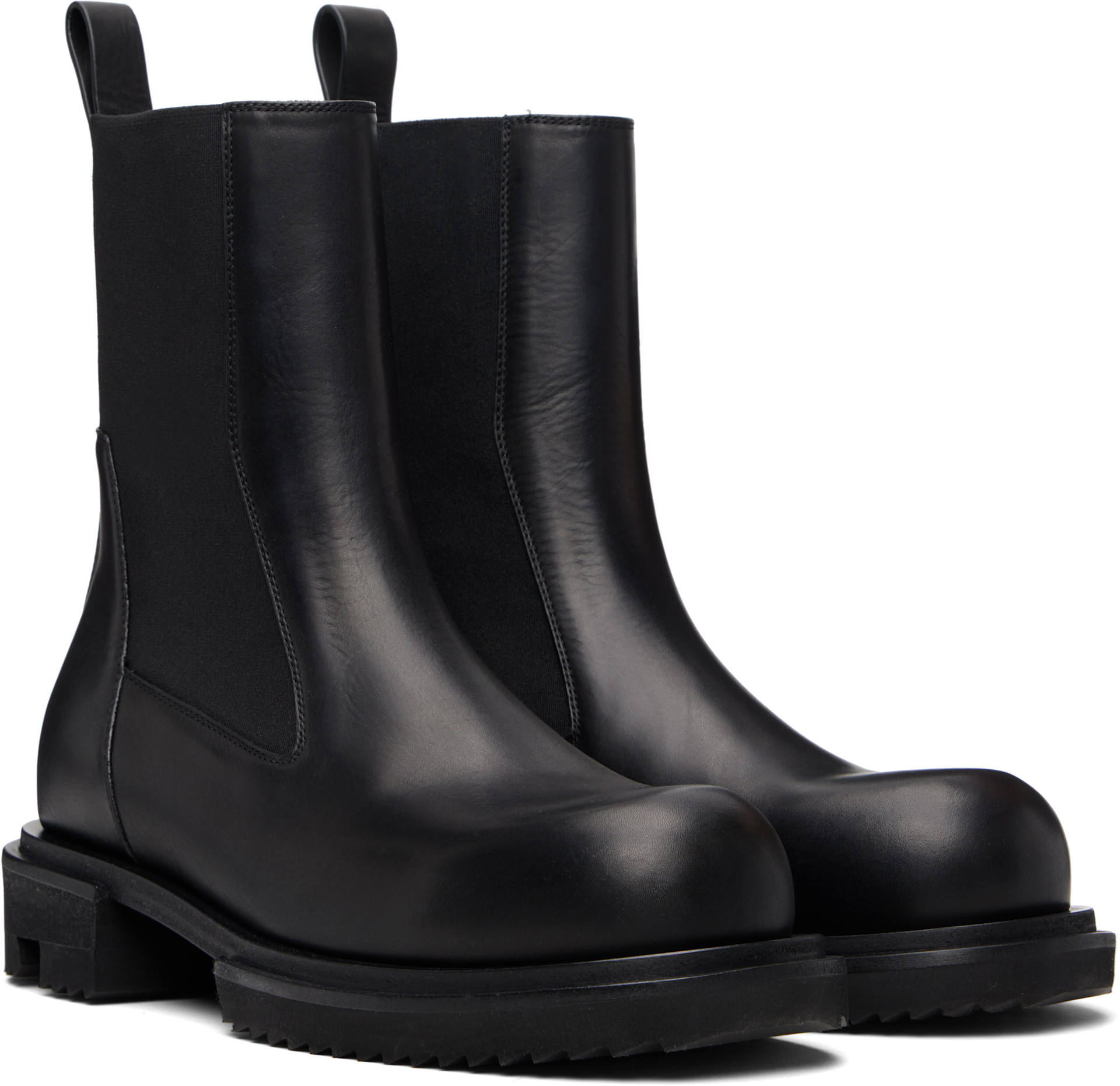 Rick Owens: Black Temple Beatle Gabe Chelsea Boots | SSENSE