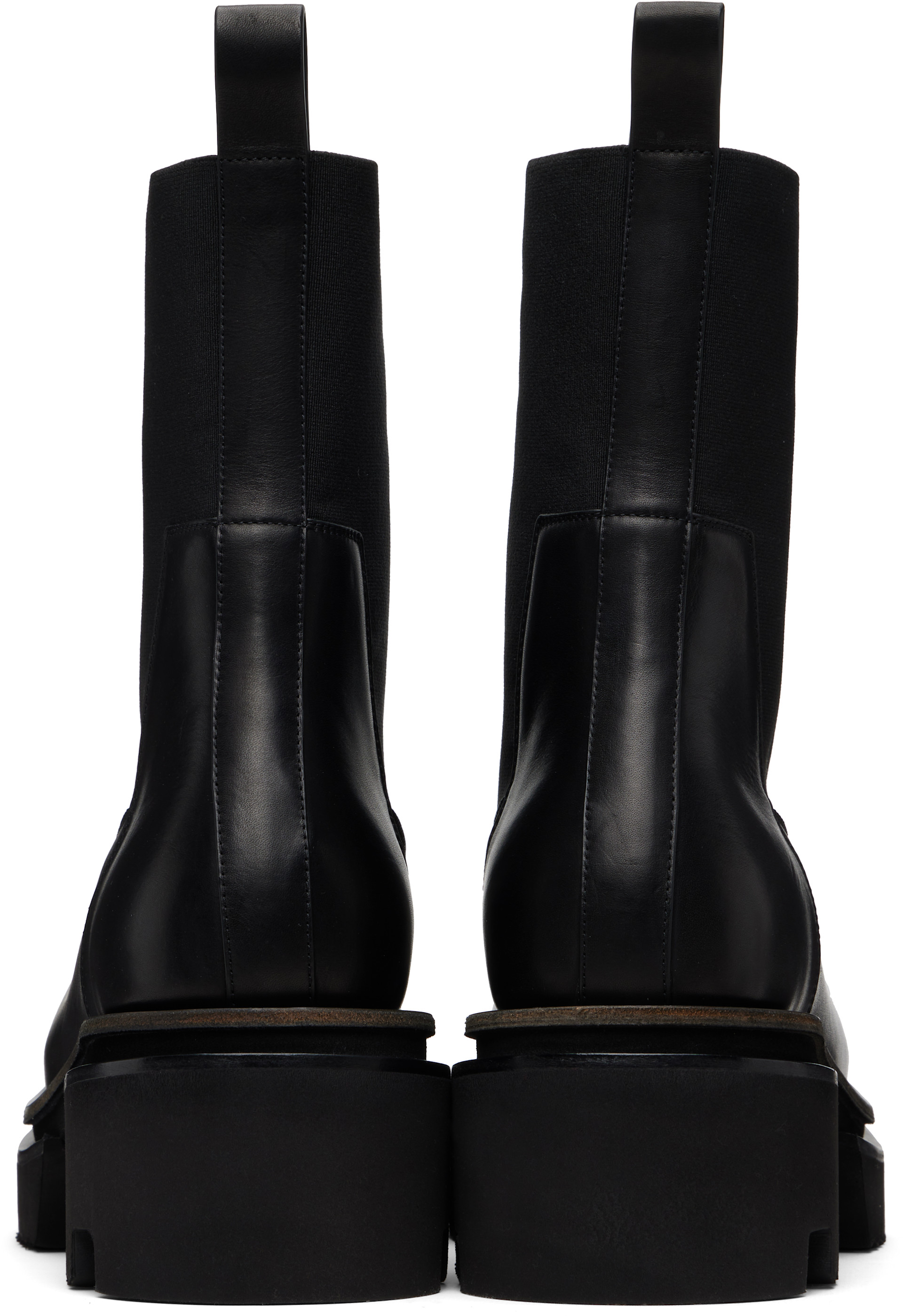 Rick Owens: Black Temple Beatle Bogun Chelsea Boots | SSENSE
