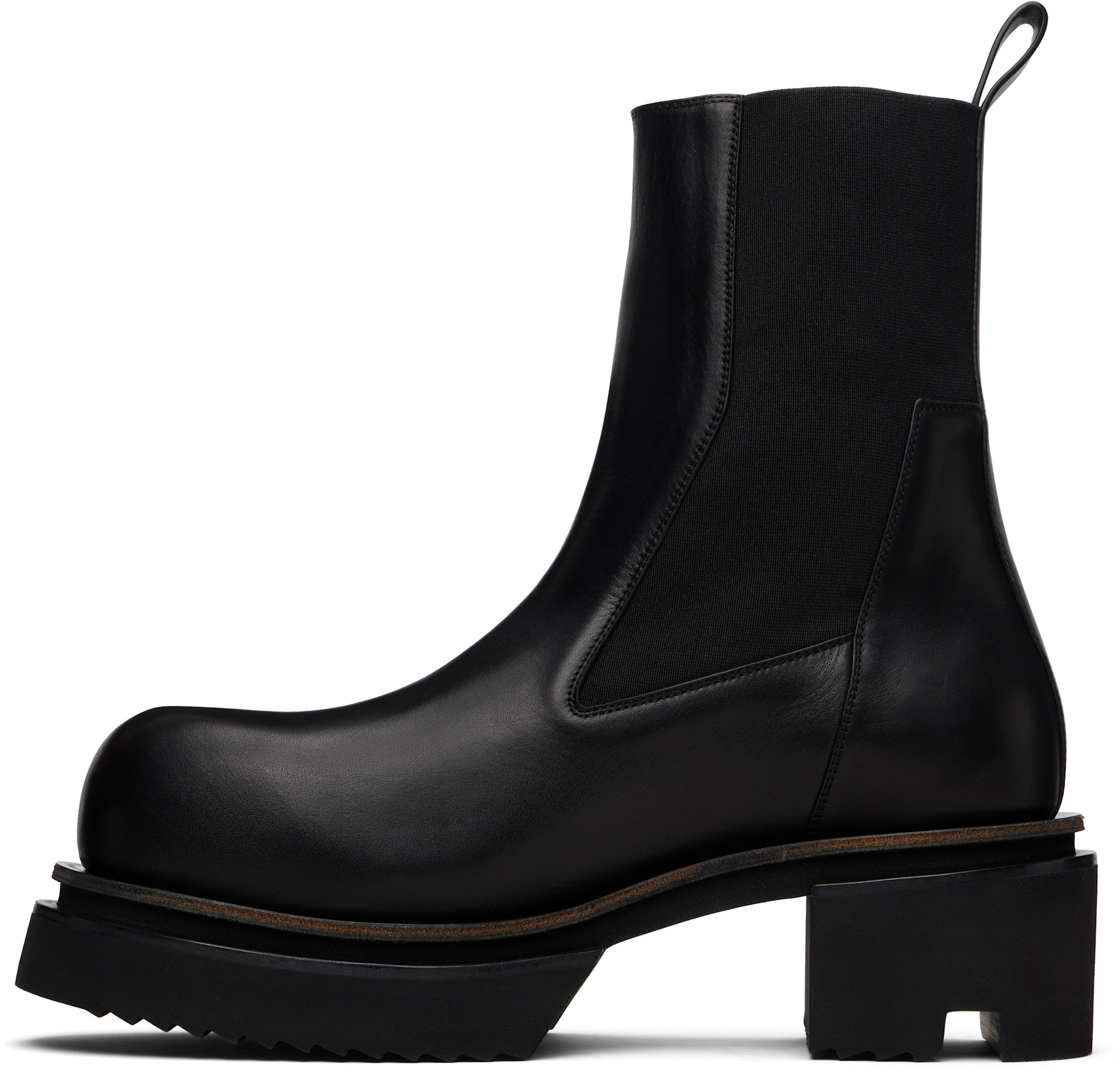 Rick Owens: Black Temple Beatle Bogun Chelsea Boots | SSENSE
