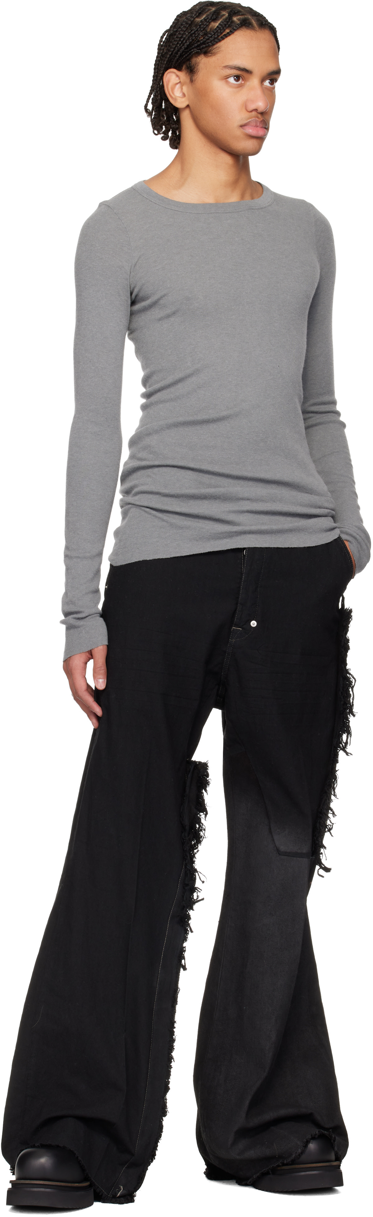 Rick Owens: Black Temple Beatle Bogun Chelsea Boots | SSENSE