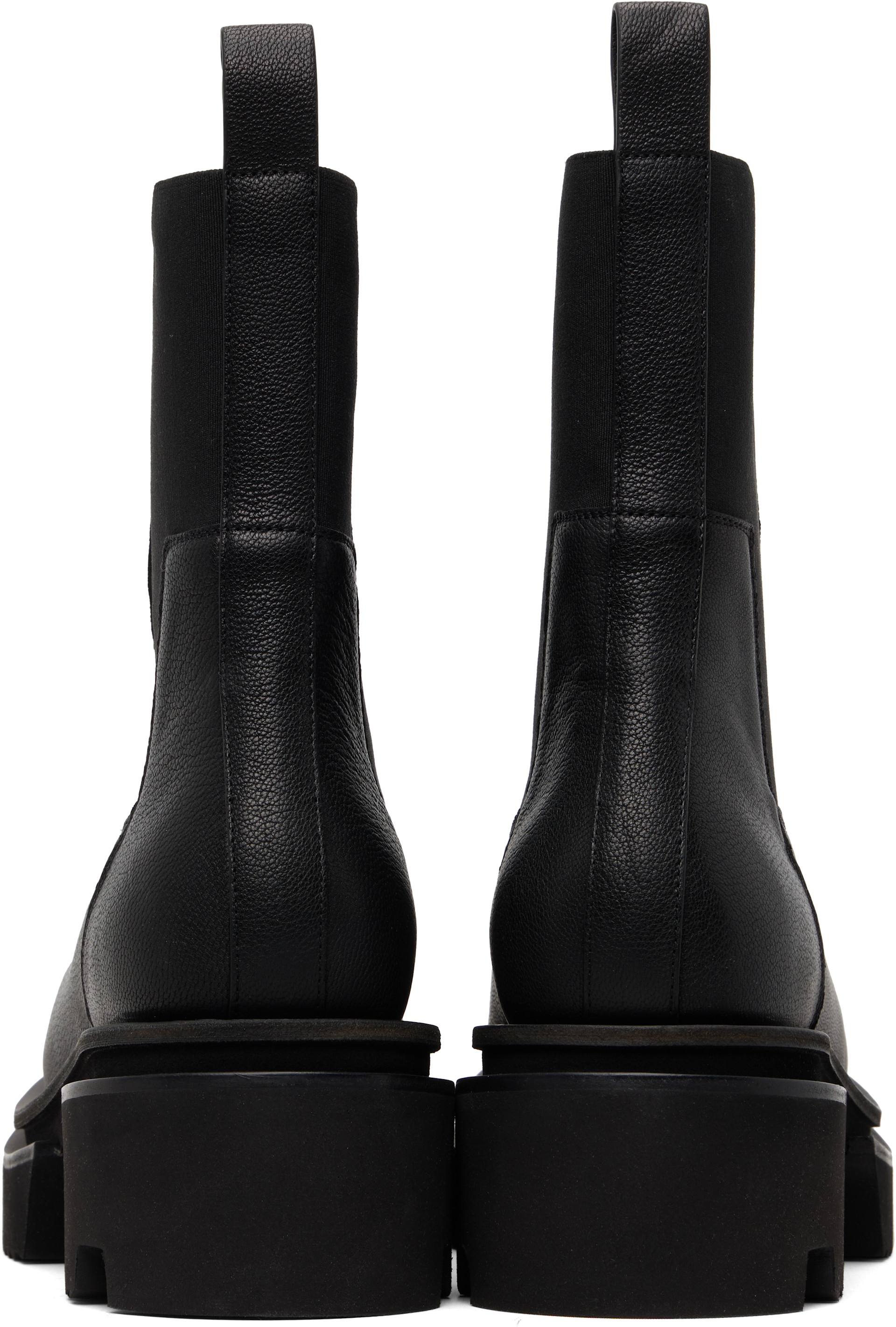 Rick Owens: Black Temple Beatle Bogun Chelsea Boots | SSENSE