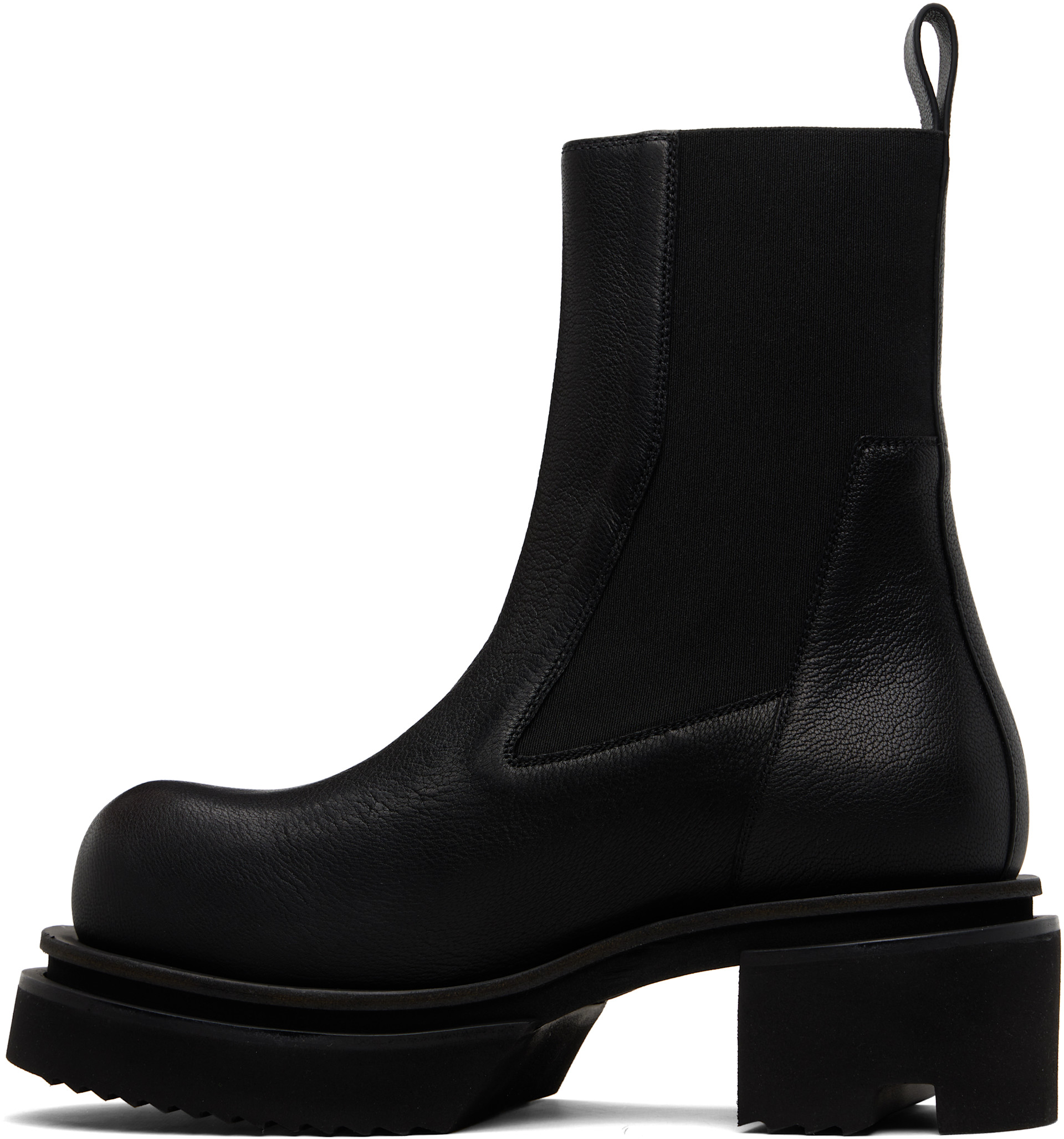 Rick Owens: Black Temple Beatle Bogun Chelsea Boots | SSENSE