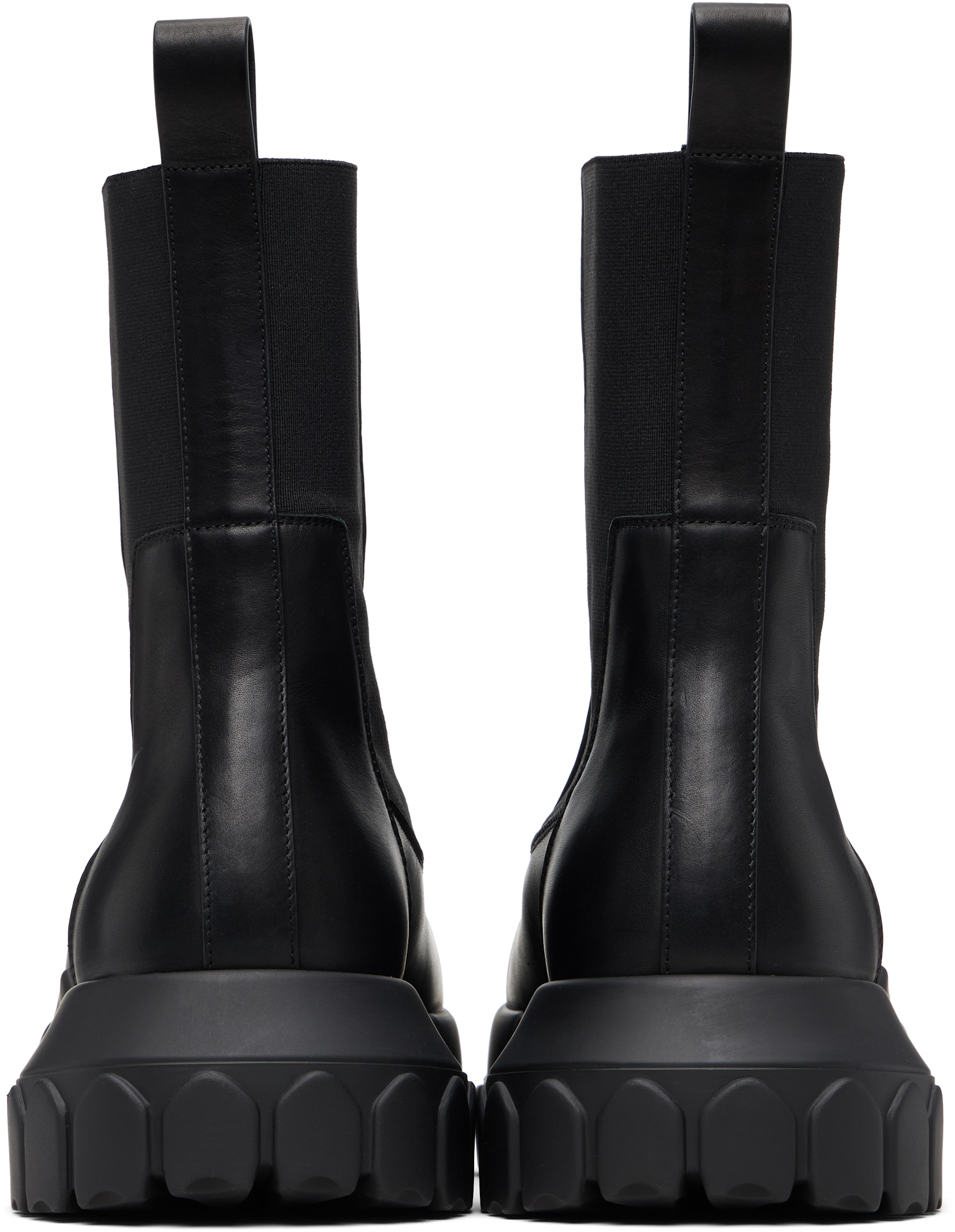 Rick Owens: Black Temple Beatle Bozo Tractor Boots | SSENSE