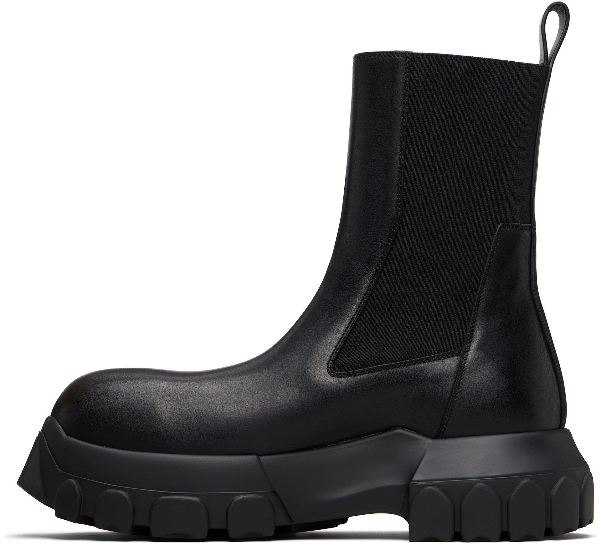 Rick Owens: ブラック Temple Beatle Bozo Tractor ブーツ | SSENSE 日本