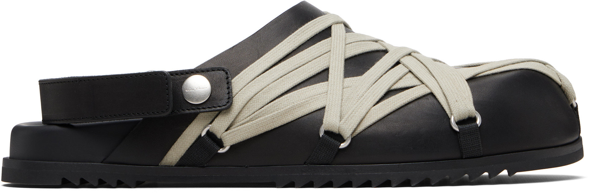 Rick Owens: ブラック Temple Megalace クロッグ | SSENSE 日本