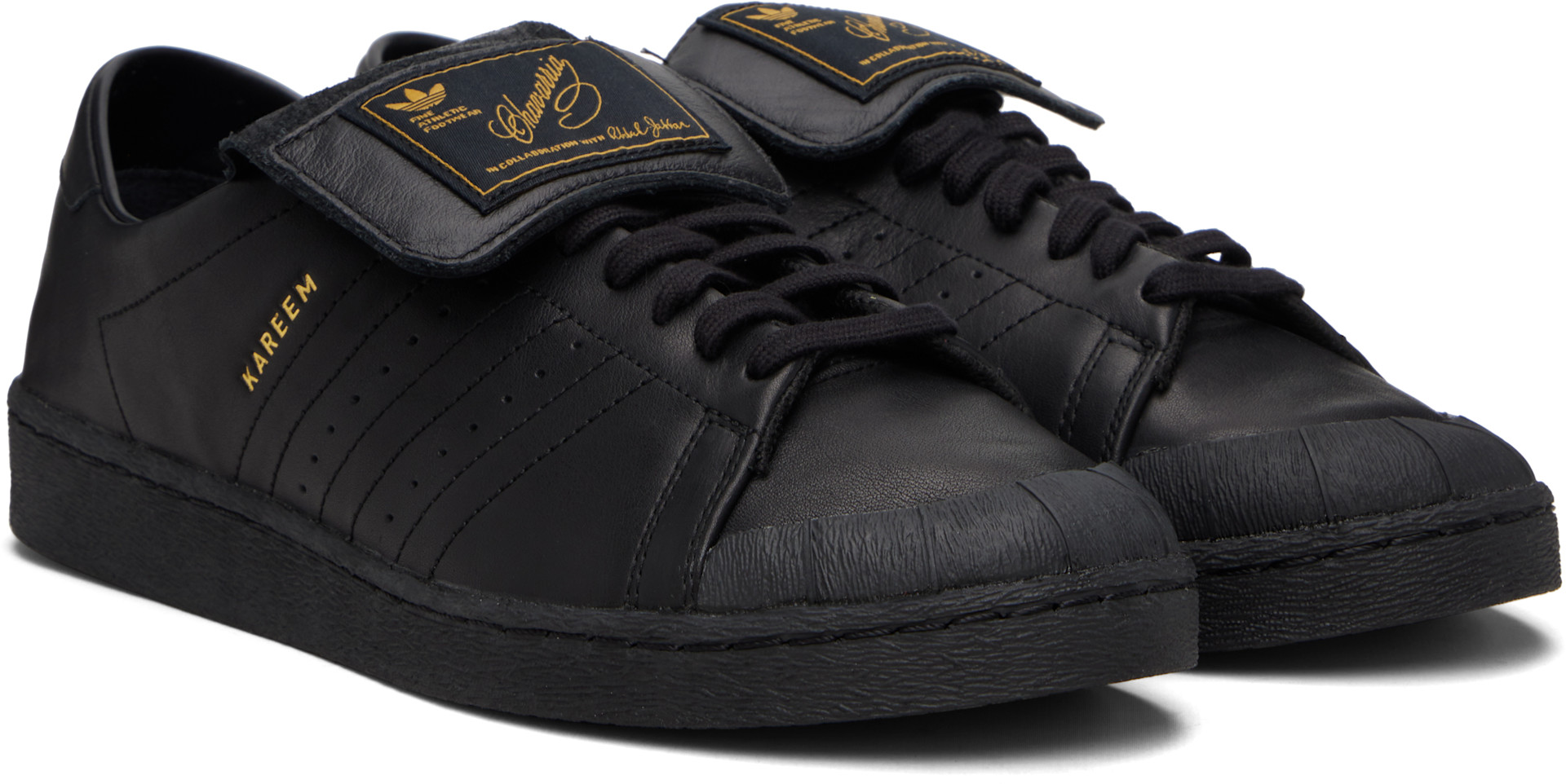 WILLY CHAVARRIA: Black adidas Originals Edition Jabbar Low WILLY CHAVARRIA: Black adidas Originals Edition Jabbar Low