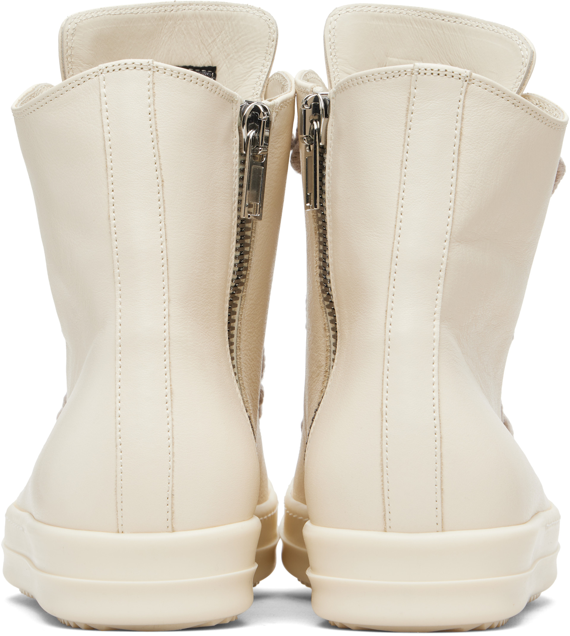 Rick Owens: Off-White Temple Jumbolace Sneakers | SSENSE