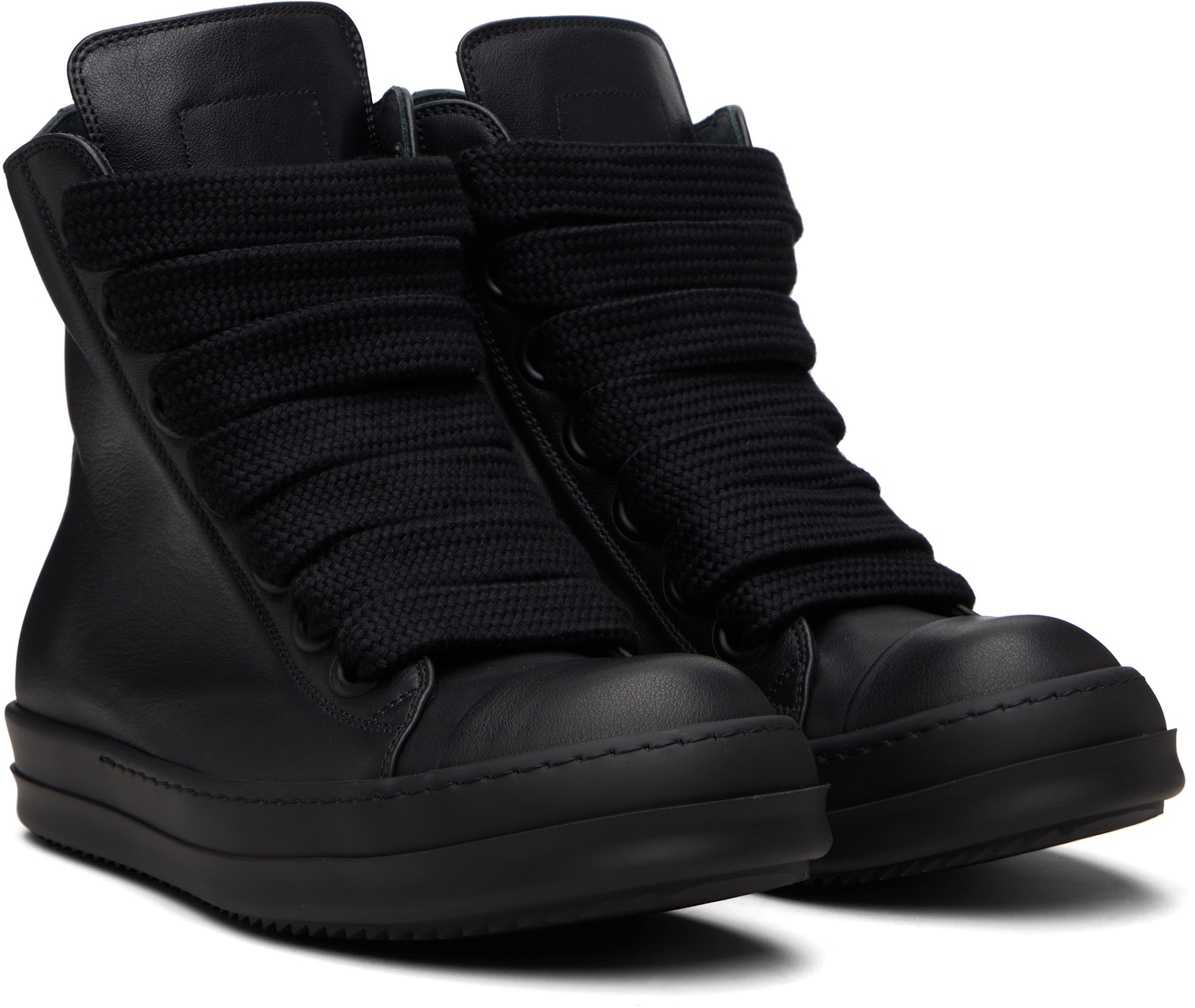 Rick Owens: ブラック Temple Jumbolace Sneaks スニーカー | SSENSE 日本
