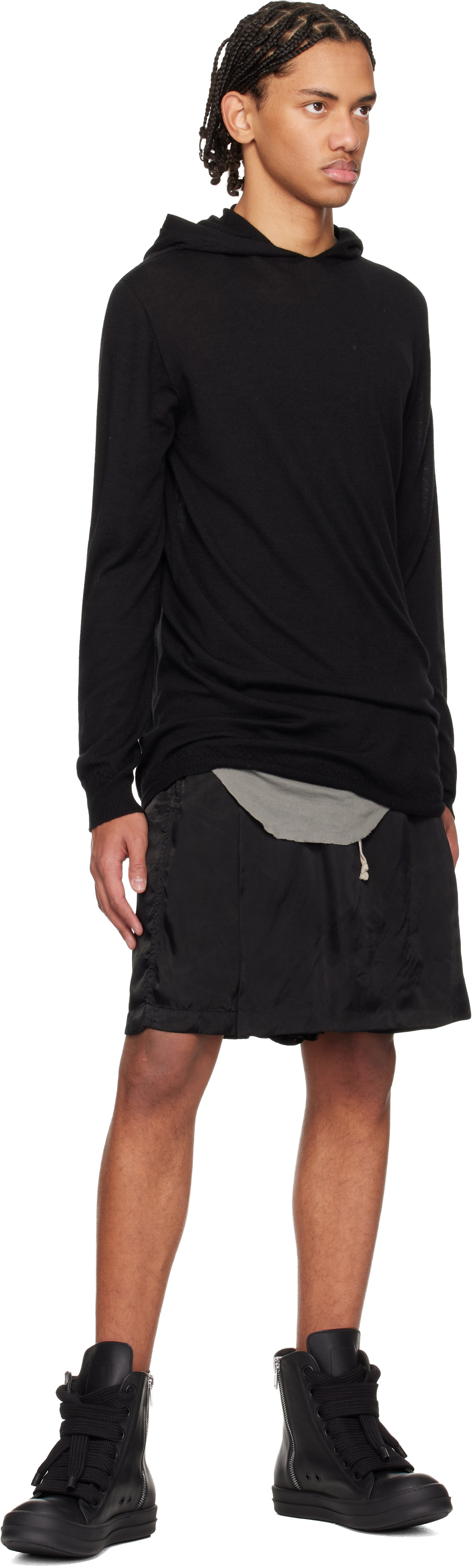 Rick Owens: ブラック Temple Jumbolace Sneaks スニーカー | SSENSE 日本