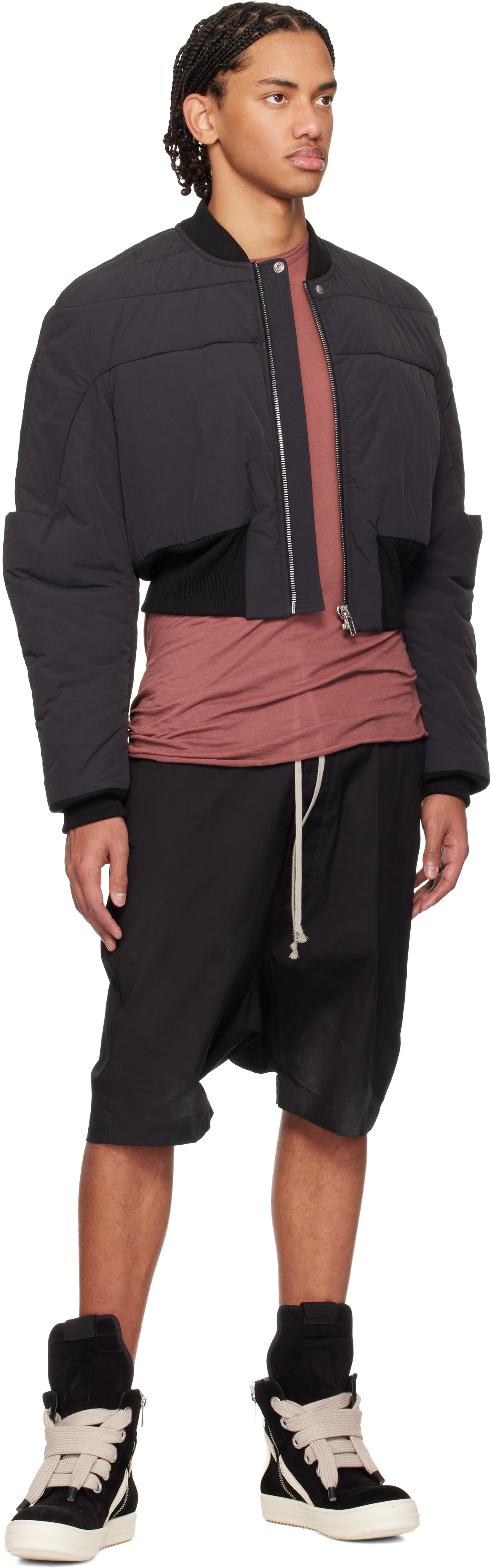 Rick Owens: ブラック Temple Jumbolace Geobasket スニーカー