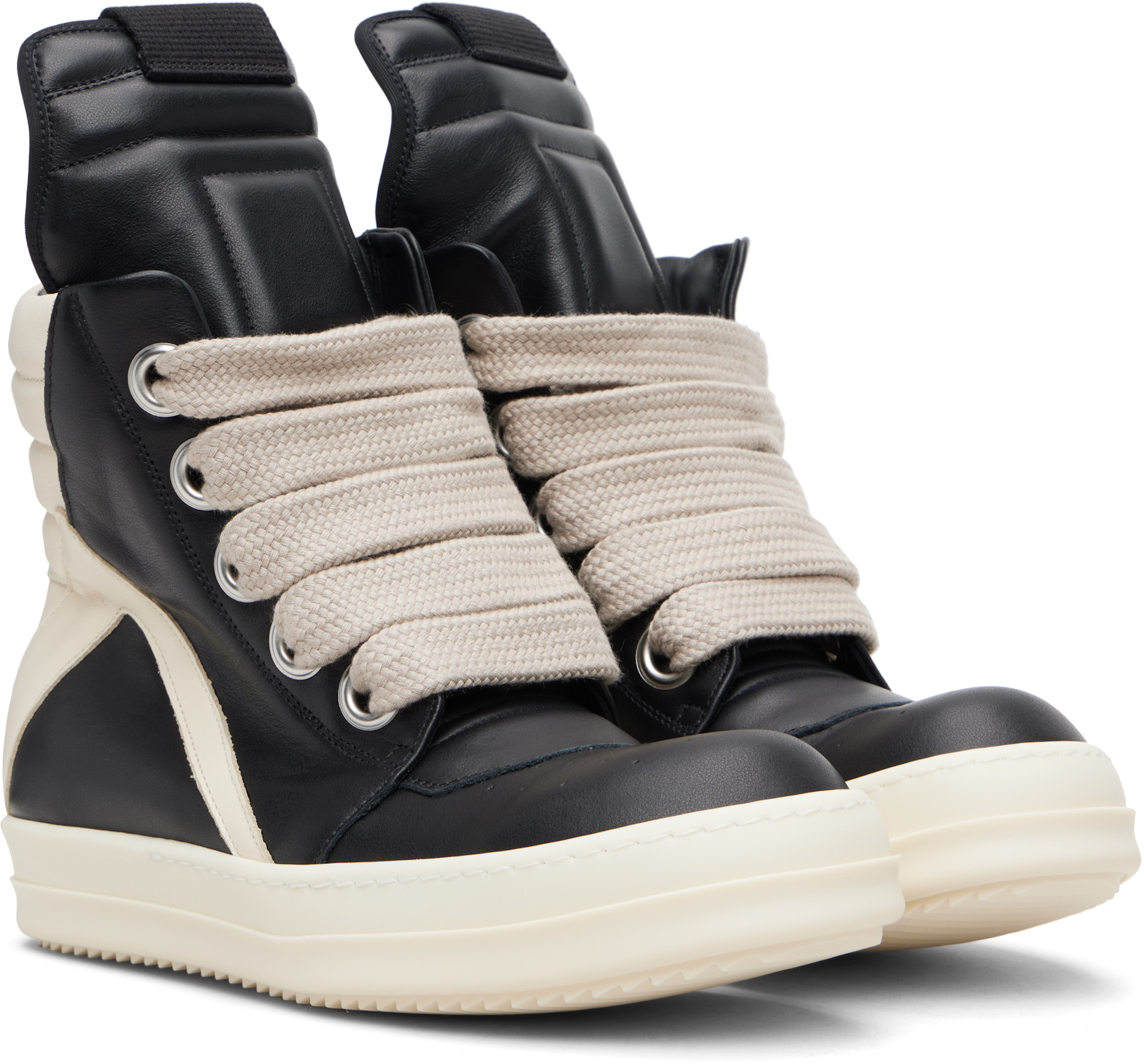 Rick Owens: ブラック Temple Jumbolace Geobasket スニーカー