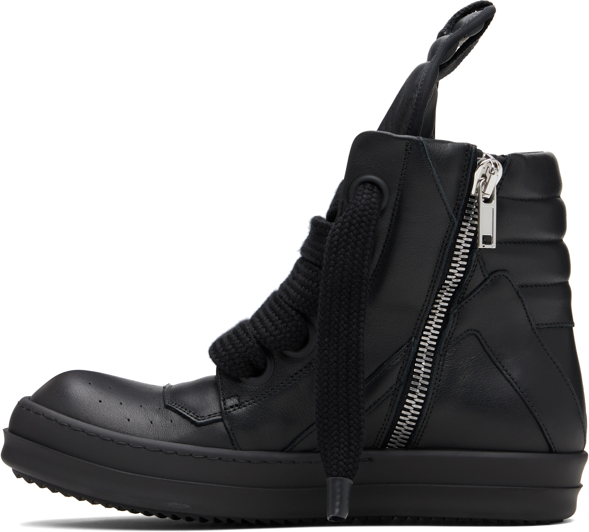 Rick Owens: Black Temple Geobasket Sneakers | SSENSE