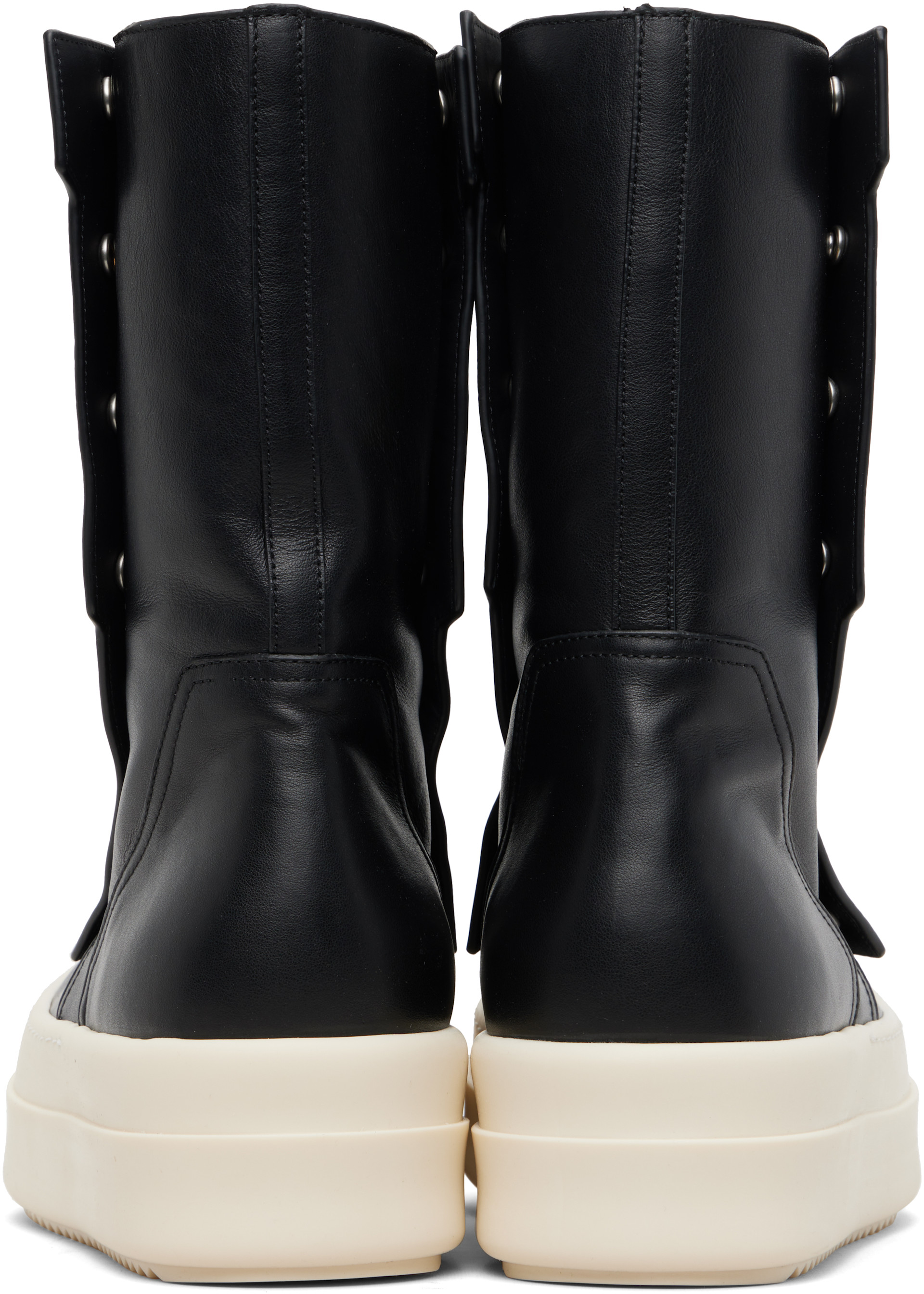 Rick Owens: Black Temple Moto Turbogeo Sneakers | SSENSE
