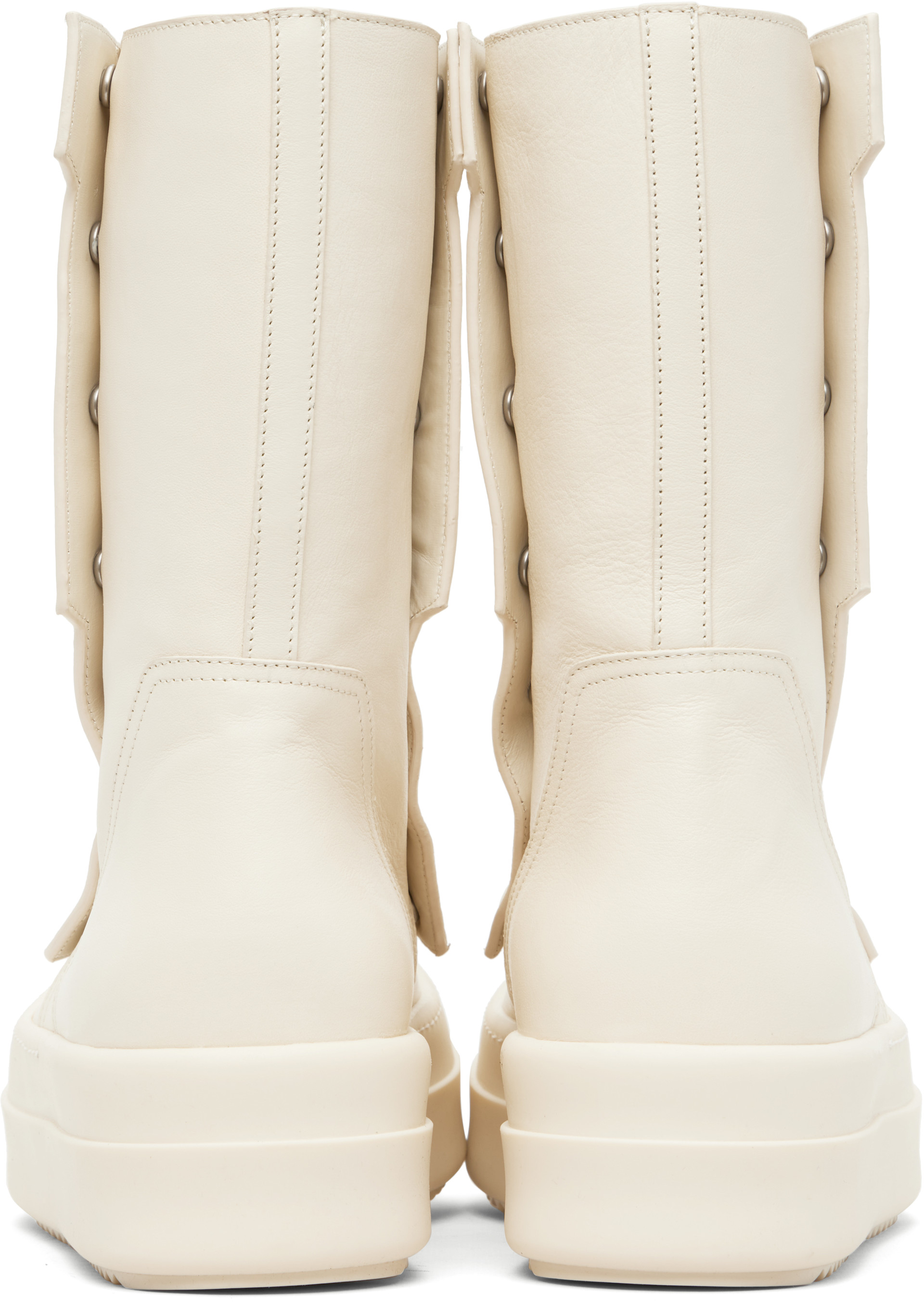 Rick Owens: Off-White Temple Moto Turbogeo Sneakers | SSENSE