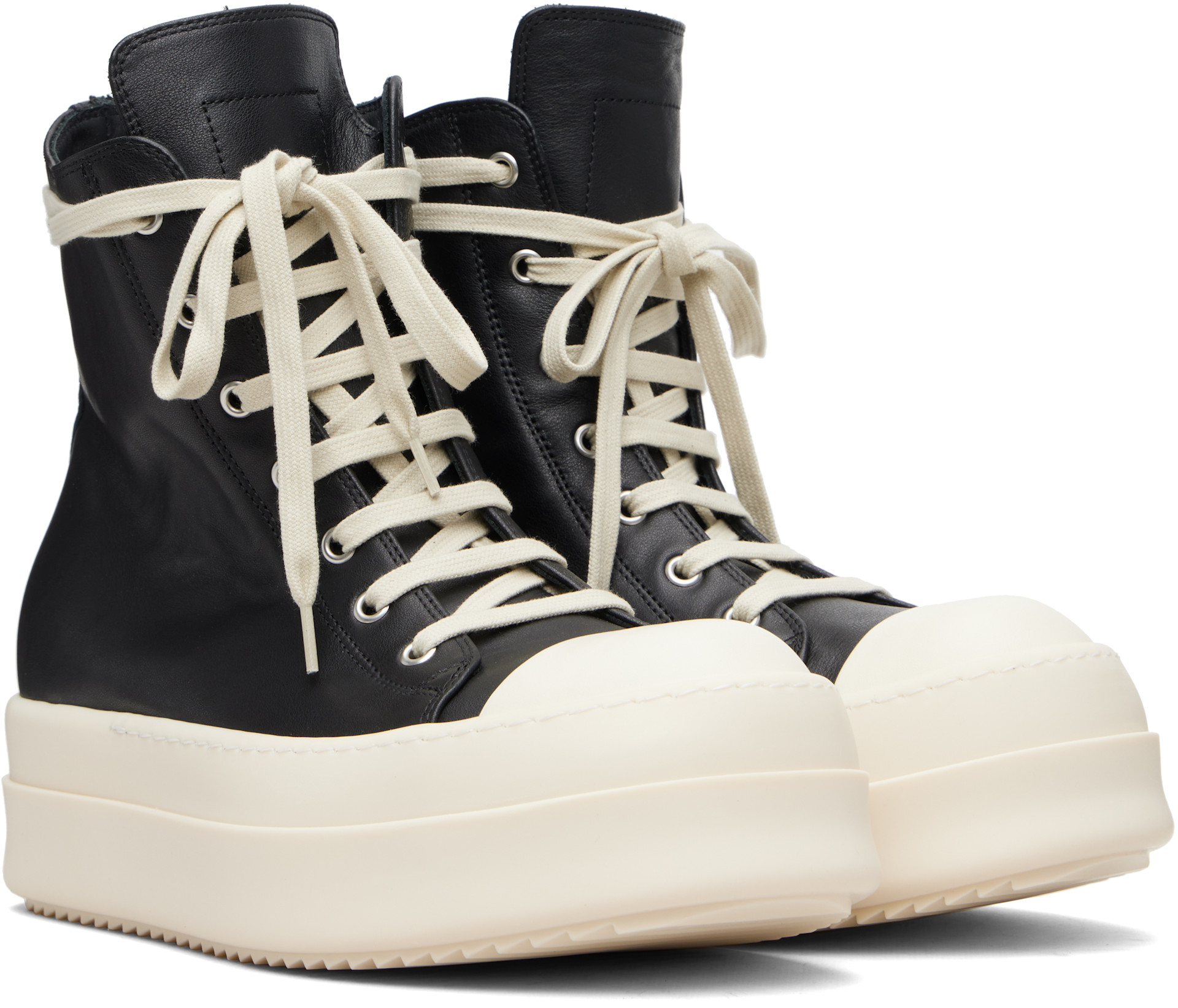 Rick Owens - Baskets noires à plateforme Mega Bumper - Temple