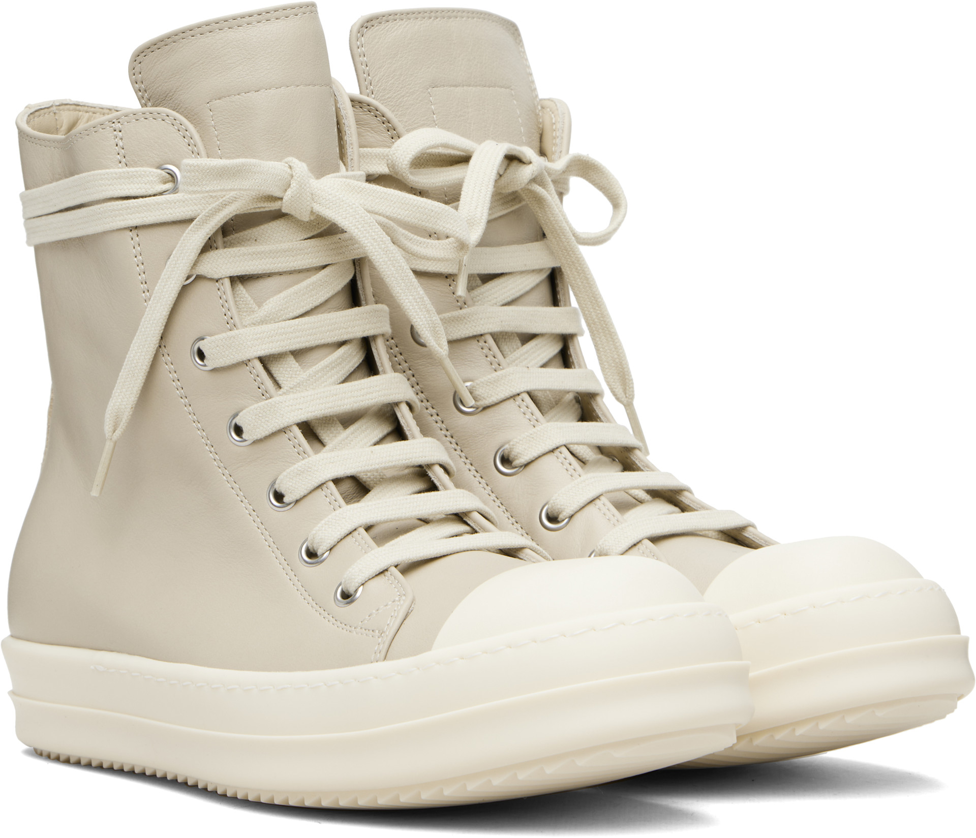 Rick Owens: ベージュ Temple スニーカー | SSENSE 日本