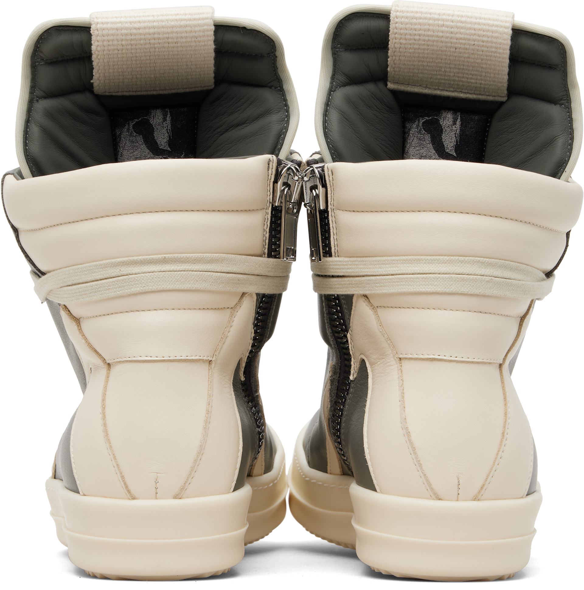 Rick Owens: Gray Temple Geobasket Sneakers | SSENSE United Kingdom