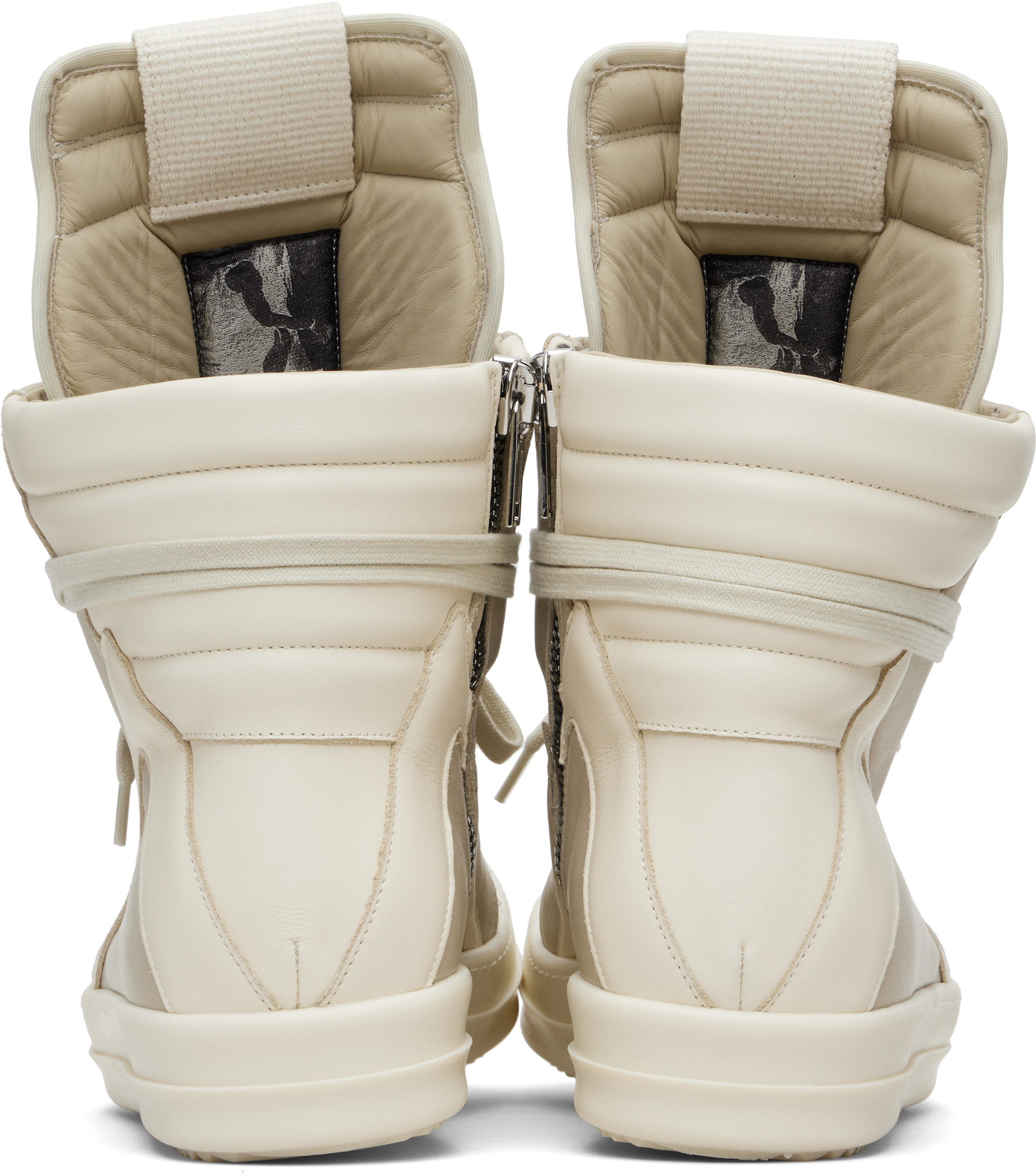 Rick Owens GEOBASKET ホワイト 43並行輸入品 Rick Owens: オフホワイト Temple Geobasket スニーカー | SSENSE 日本