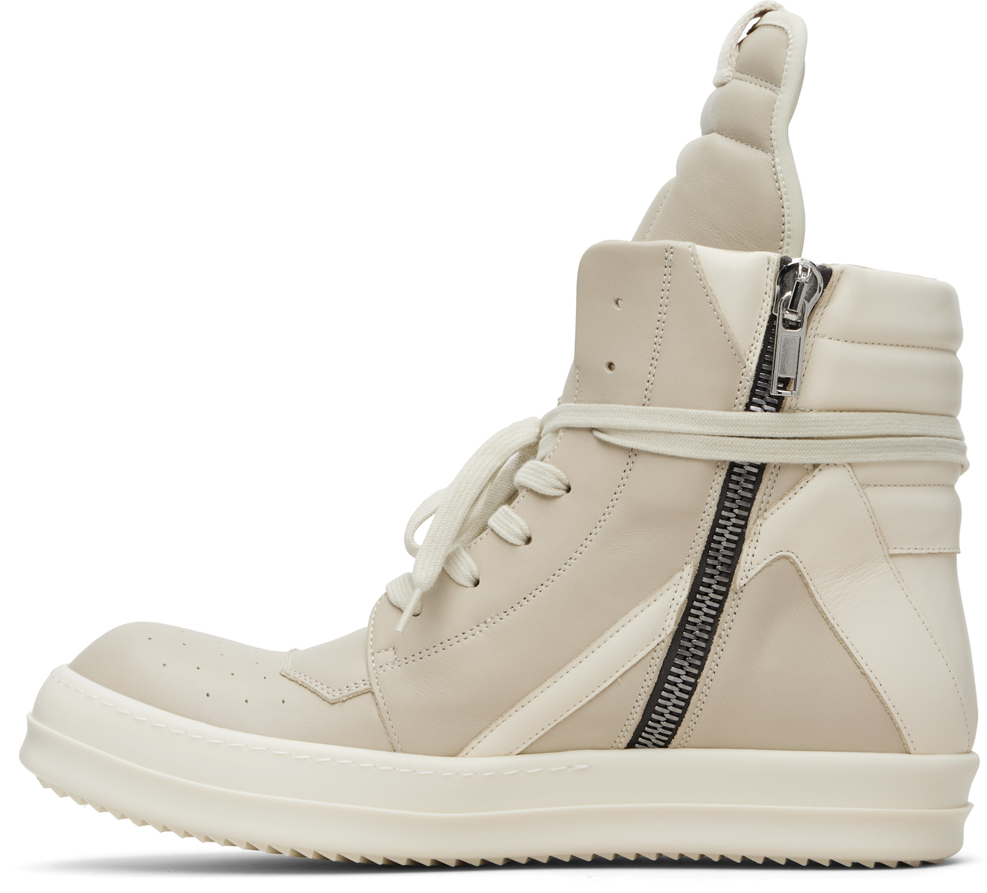 Rick Owens: オフホワイト Temple Geobasket スニーカー | SSENSE 日本