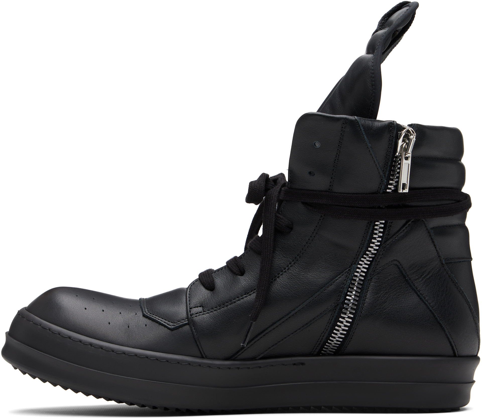Rick Owens: ブラック Temple Geobasket スニーカー | SSENSE 日本