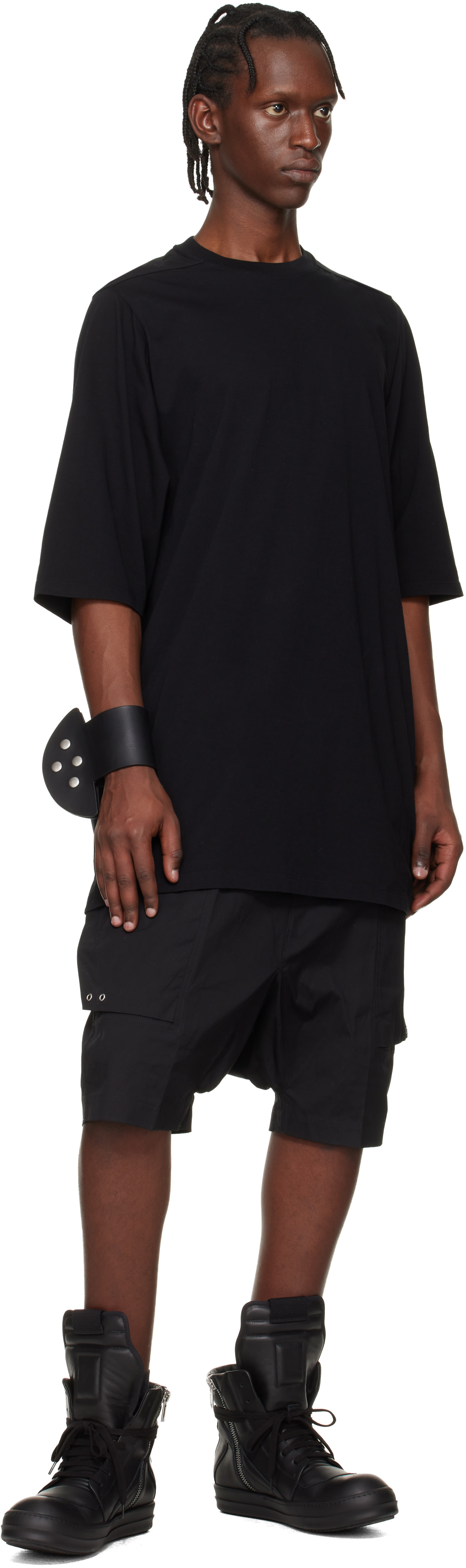 Rick Owens: ブラック Temple Geobasket スニーカー | SSENSE 日本 Rick Owens: ブラック Temple Geobasket スニーカー | SSENSE 日本