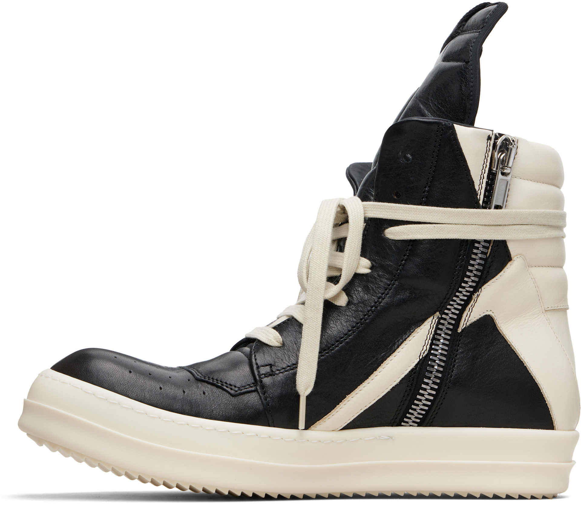 Rick Owens: ブラック Temple Geobasket スニーカー | SSENSE 日本
