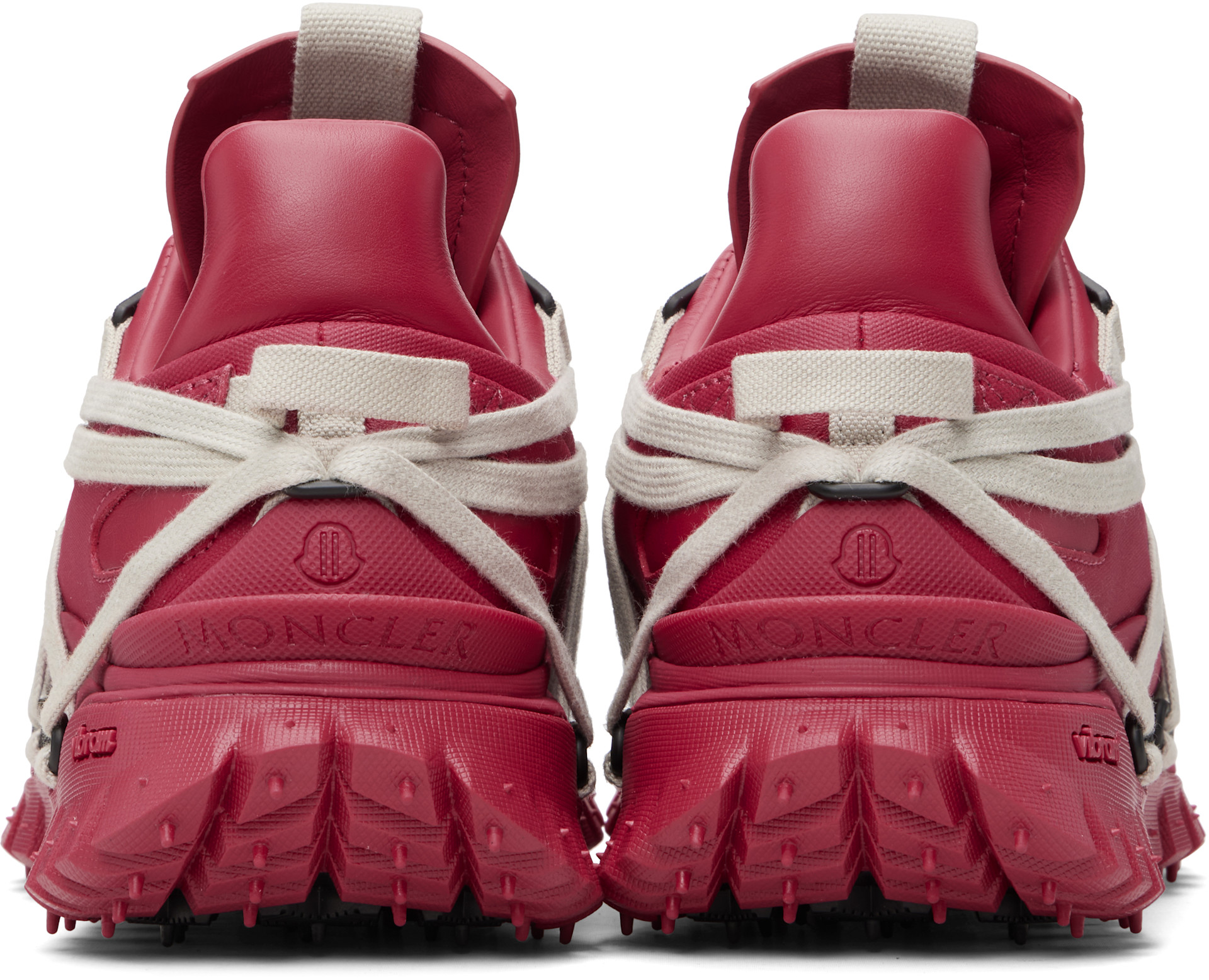 Rick Owens: Moncler + Rick Owens Red Trailgrip Megalace Sneakers
