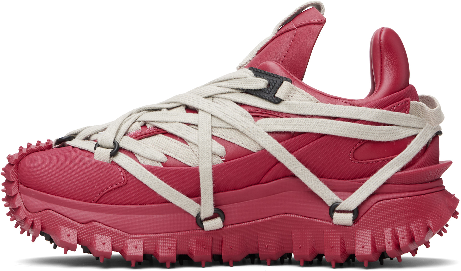Rick Owens: Moncler + Rick Owens Red Trailgrip Megalace Sneakers