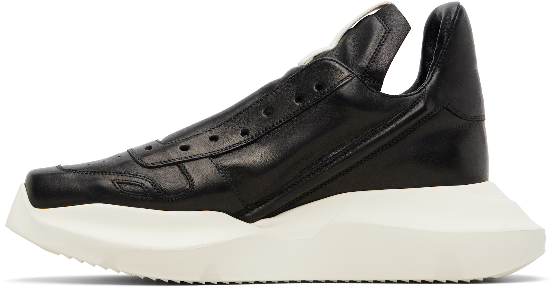 Rick Owens - Baskets de course Geth noires - Temple