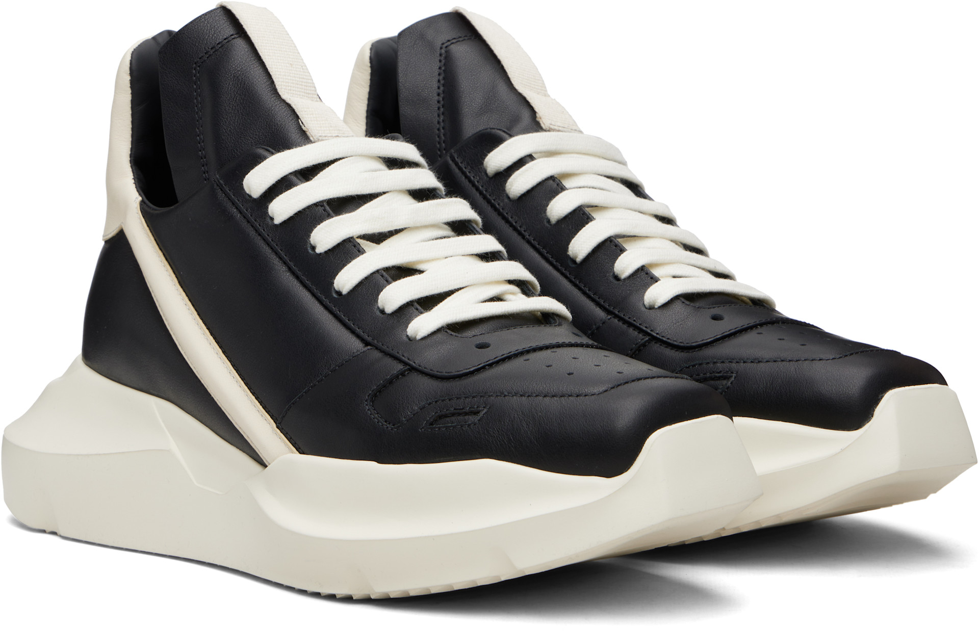 Rick Owens - Baskets de course Geth noires - Temple