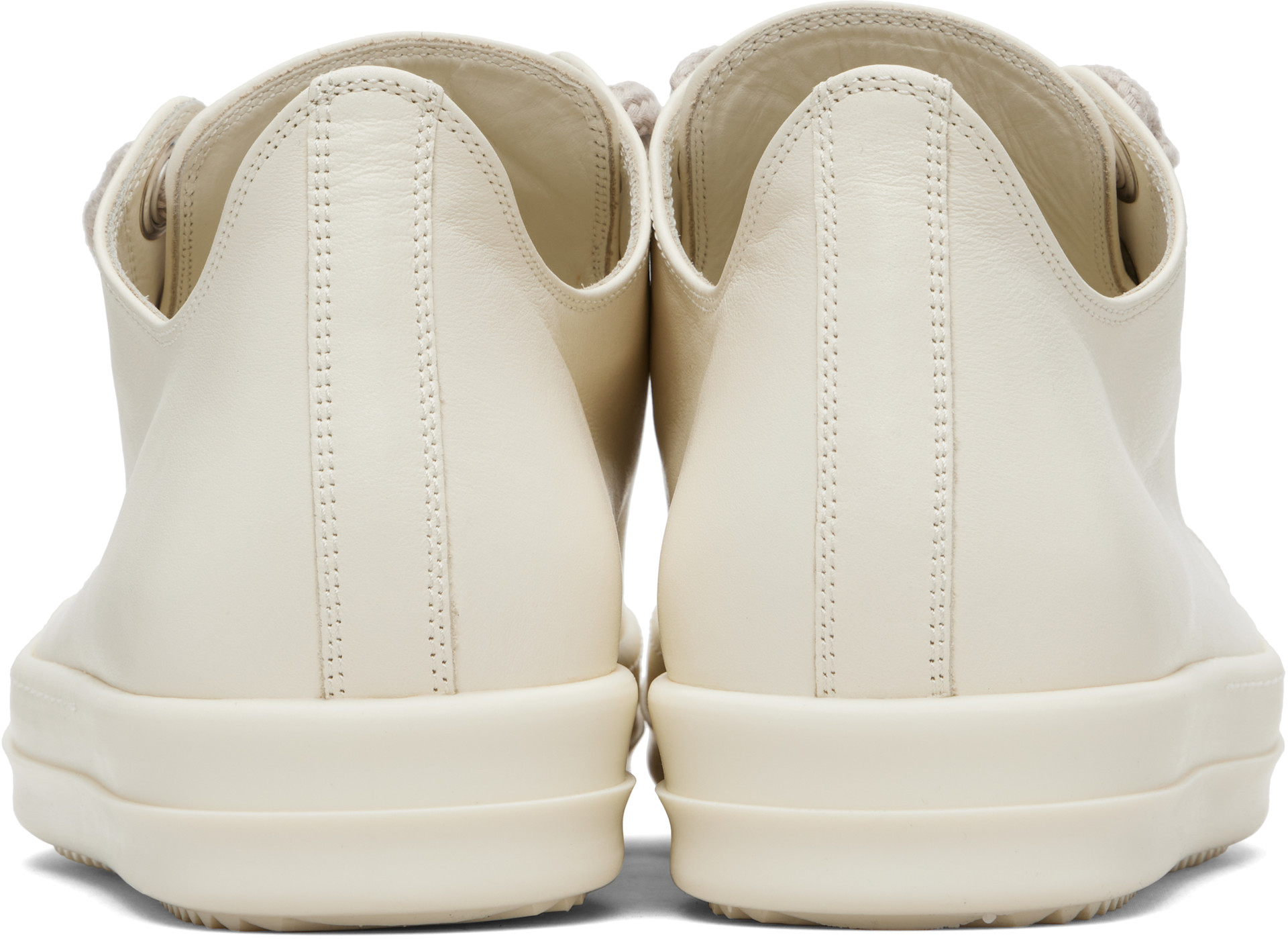 Rick Owens: Off-White Temple Jumbolace Low Sneaks Sneakers | SSENSE
