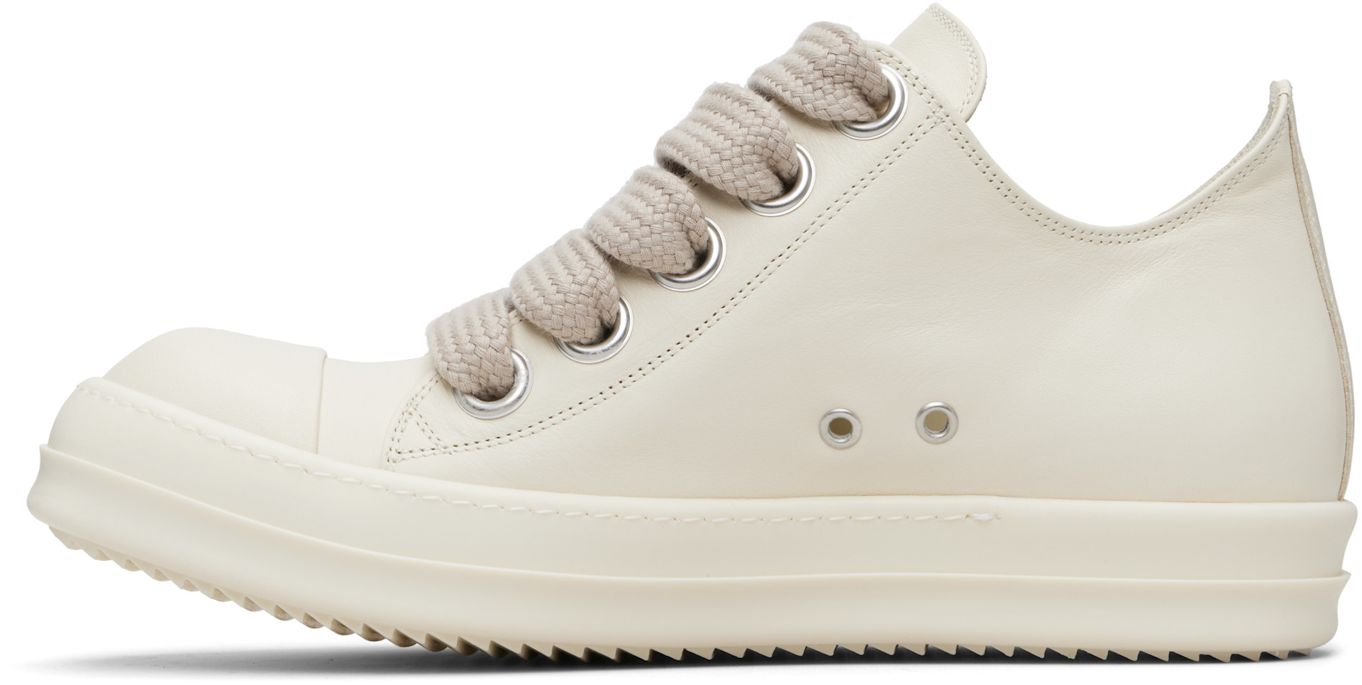 Rick Owens: オフホワイト Temple Jumbolace Low Sneaks スニーカー