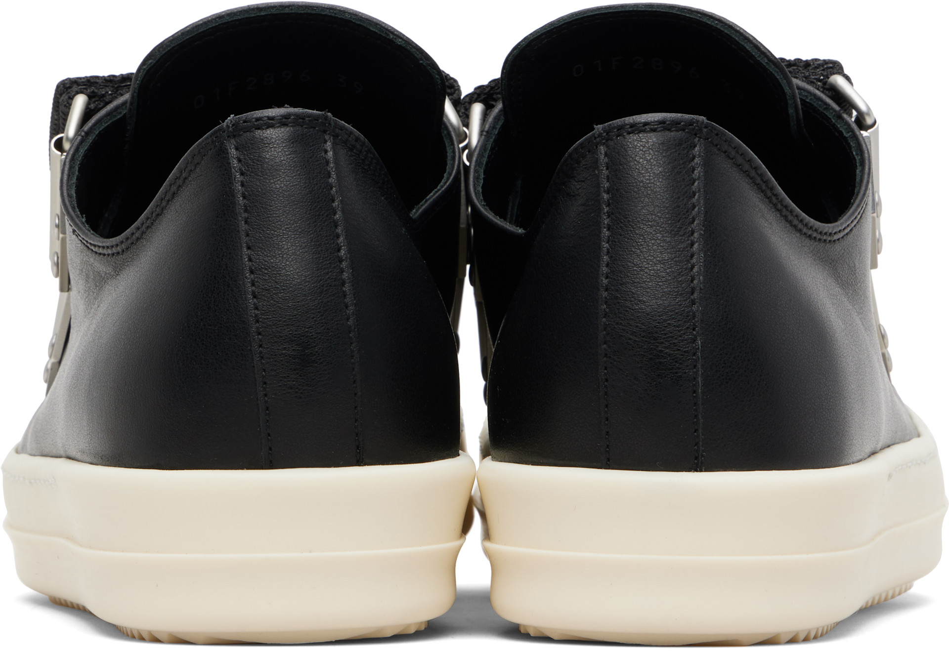 Rick Owens - 블랙 템플 스트랩 로우탑 스니커즈