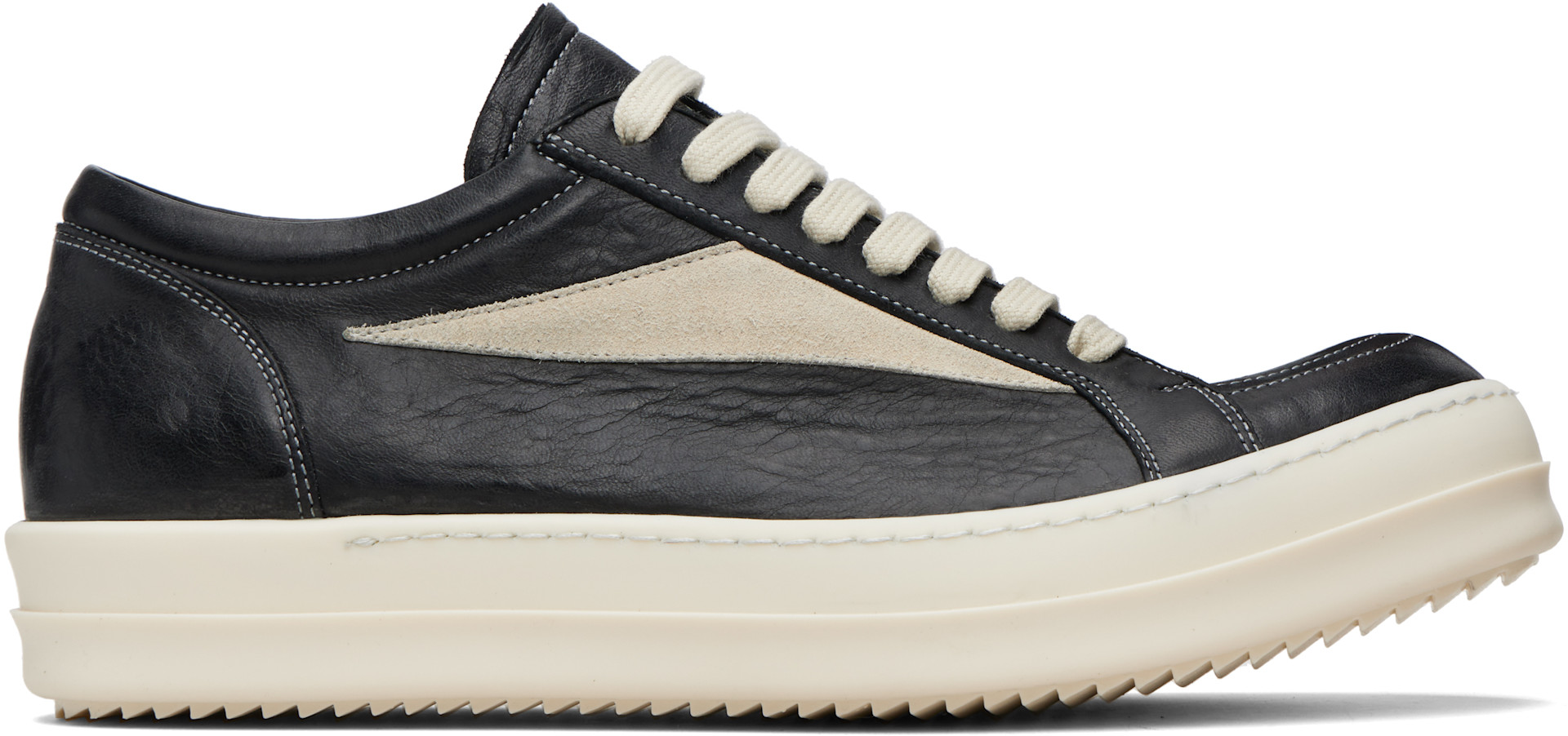 Rick Owens - Baskets rétro noires - Temple