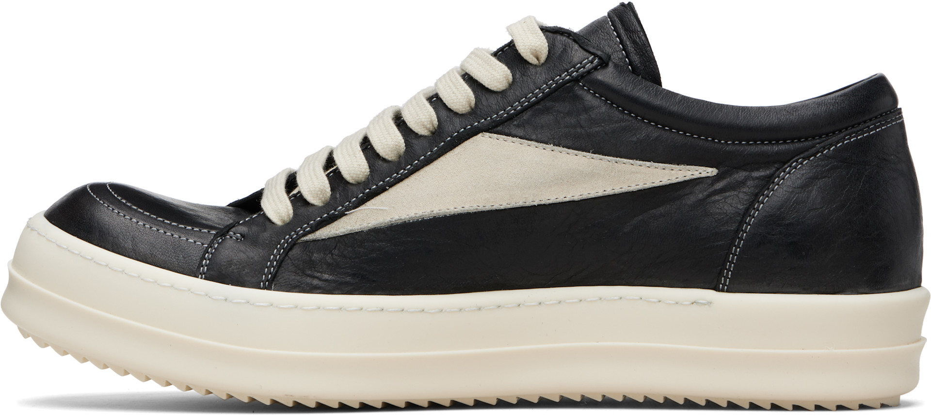 Rick Owens - Baskets rétro noires - Temple