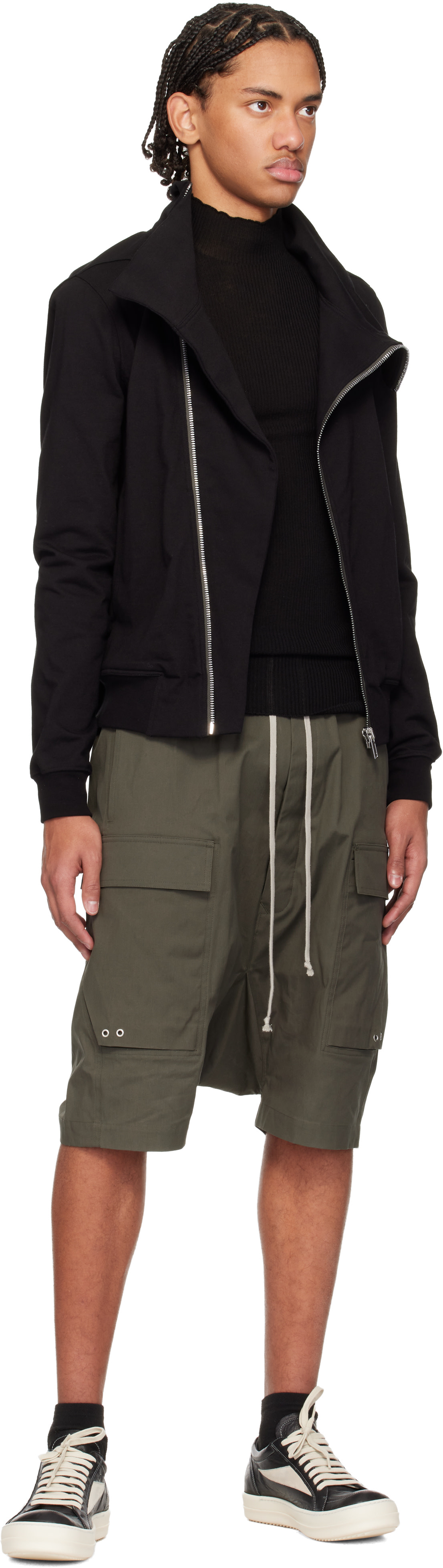 Rick Owens - Baskets rétro noires - Temple